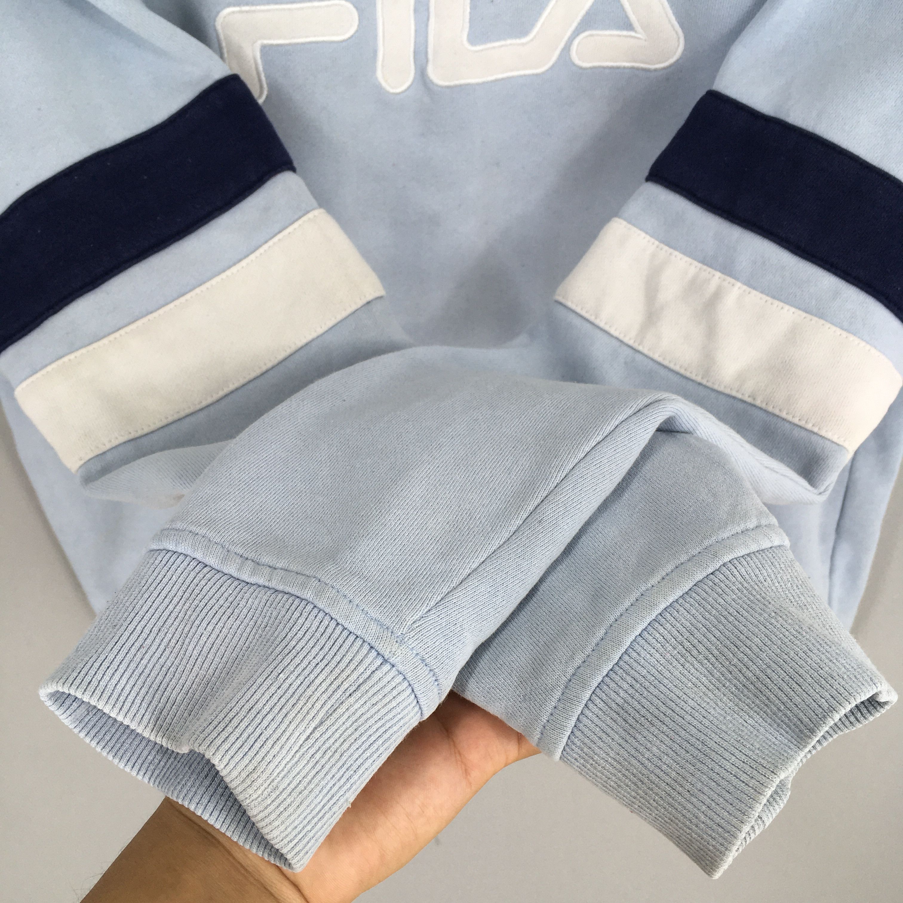Fila × Vintage Vintage Fila Italia Light Blue Sweatshirt Medium Size US M / EU 48-50 / 2 - 5 Thumbnail