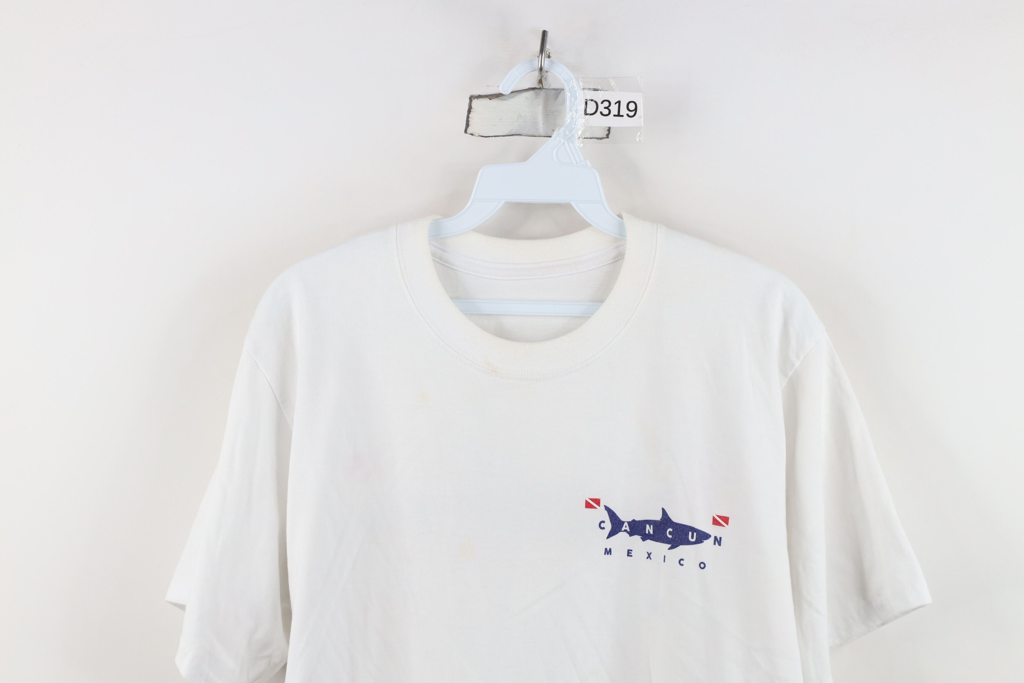 Vintage Vintage Y2K Streetwear Cancun Mexico Shark T-Shirt White Size US M / EU 48-50 / 2 - 2 Thumbnail
