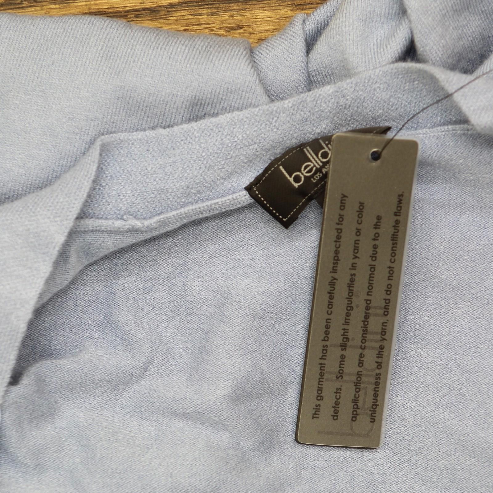 Baldinini Belldini Belted Duster Cardigan Sweater Chambray Blue 1x Size XL / US 12-14 / IT 48-50 - 3 Thumbnail