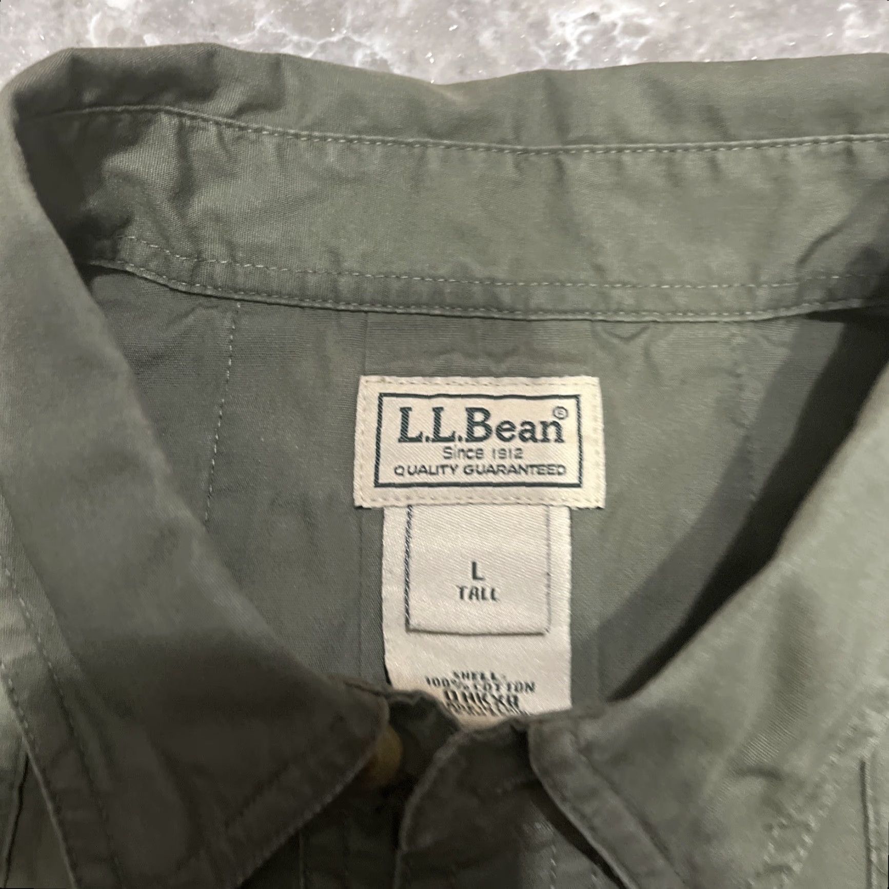 Vintage L.L. Bean Safari Shirt Men's L Tall Green Short Sleeve Button-Down Casual, Travel, Workwear Shirt Size US L / EU 52-54 / 3 - 4 Thumbnail