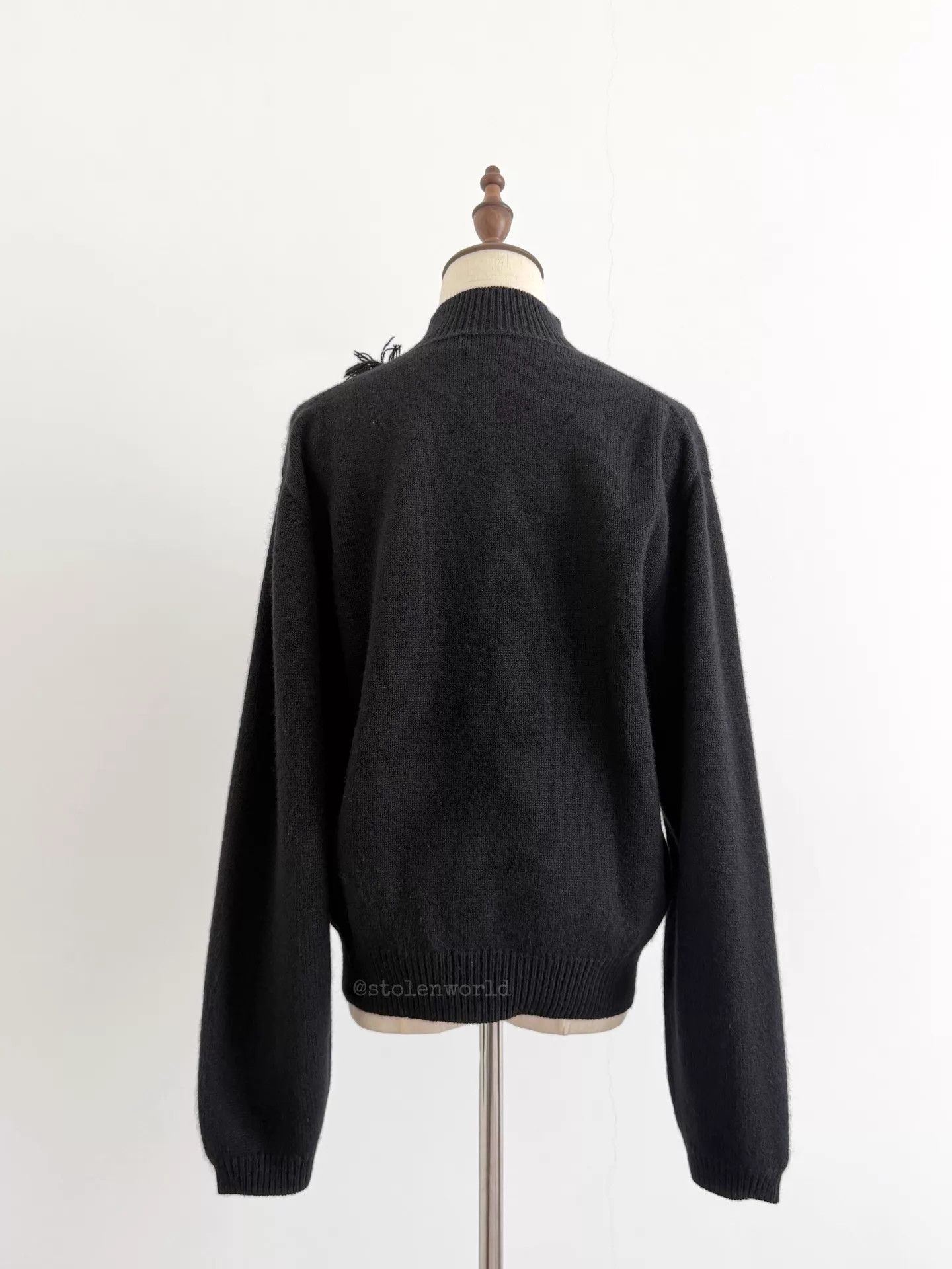 Y-3 Y's Yohji Half-Neck Tassel Wool Oversized Knit Top F size Size S / US 4 / IT 40 - 2 Thumbnail