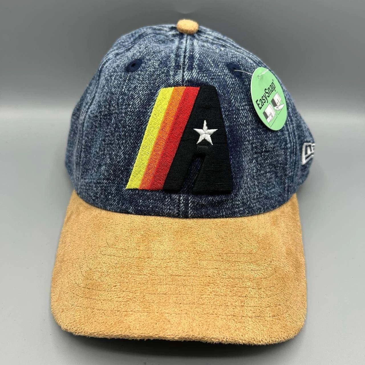 New Era Houston Astros Hat Men Denim Casual Classic MLB Strap Back Size ONE SIZE - 1 Thumbnail