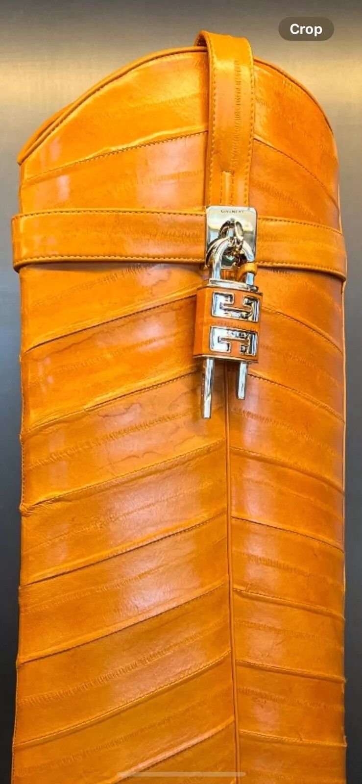 Givenchy o1w1db10325 El Leather Shark Lock Cowboy Boots in Tan Size US 7 / IT 37 - 3 Thumbnail