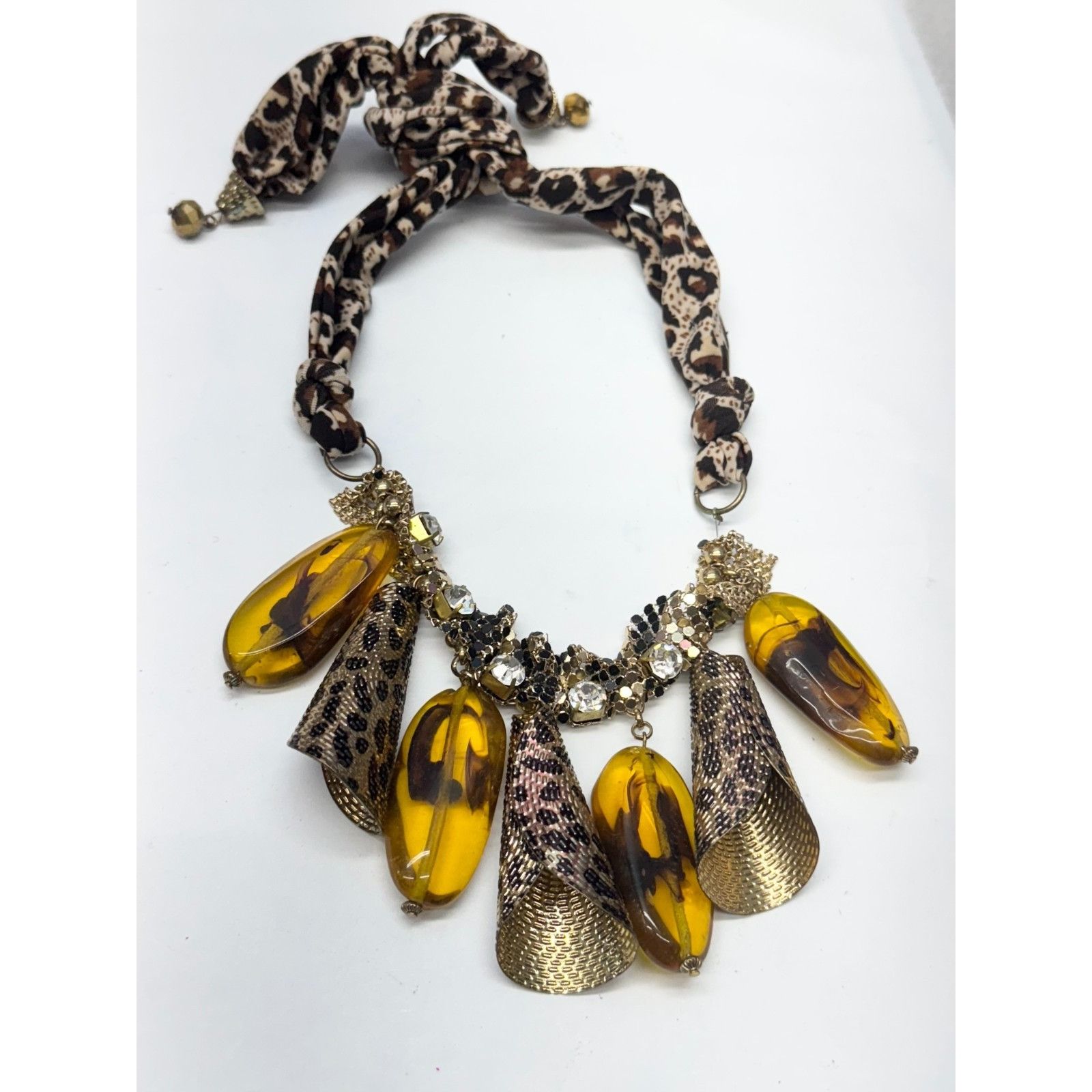 Vintage Vintage leopard Animal print charm necklace Size ONE SIZE - 2 Thumbnail