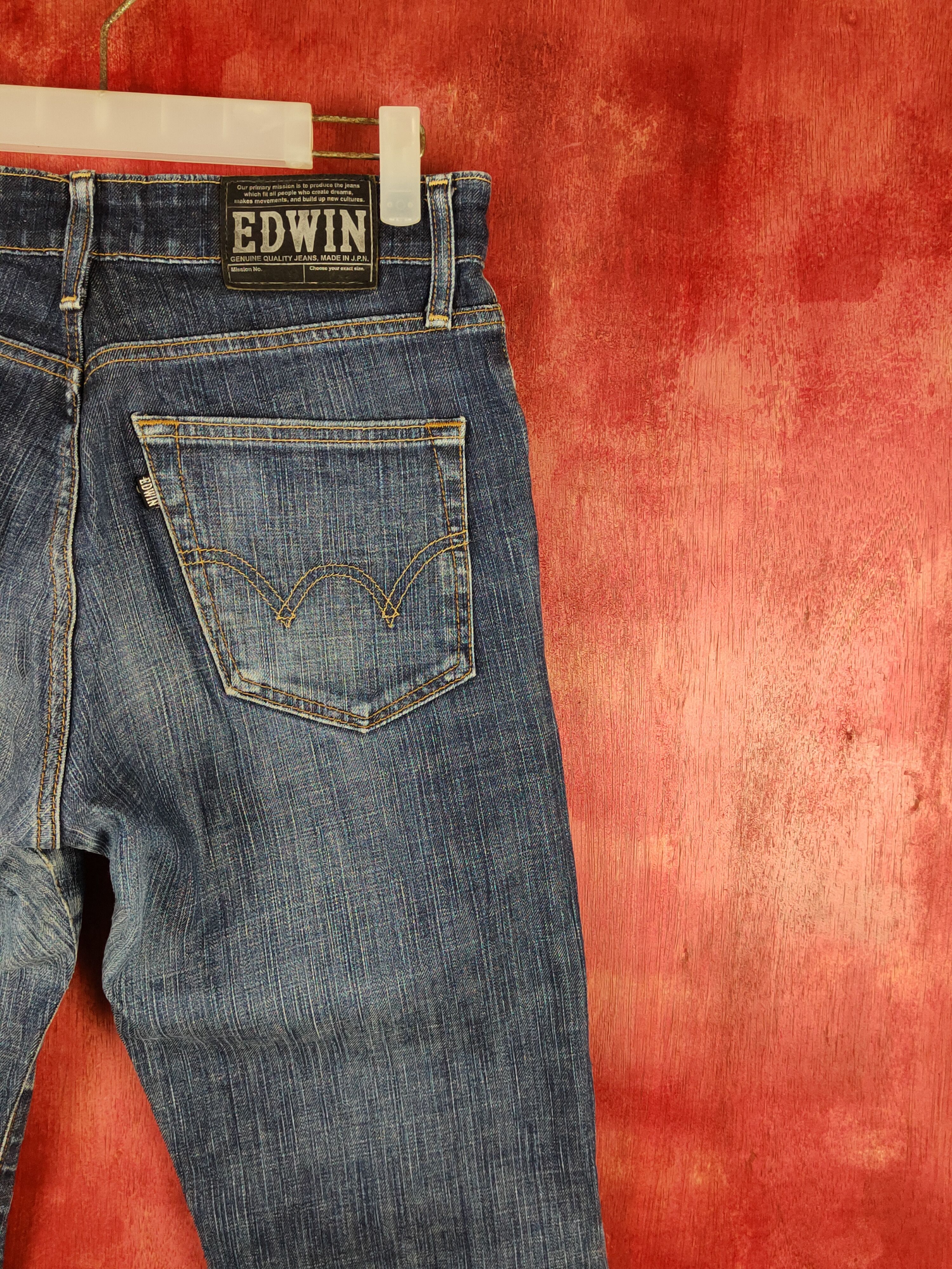 Edwin Edwin Dark Blue Distressed Ripped Jeans #S2201 Size US 30 / EU 46 - 12 Thumbnail