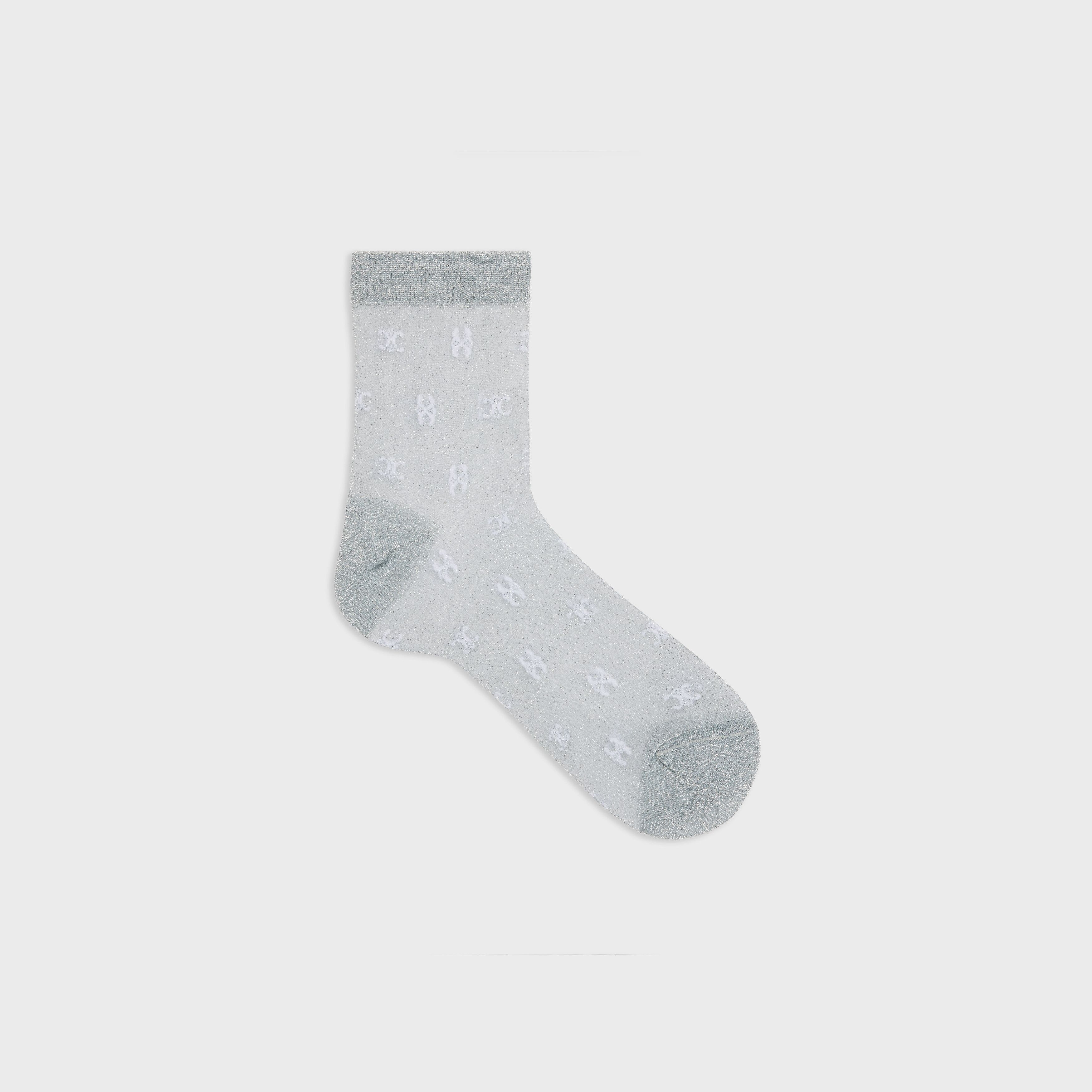 Celine o1bcso1str0925 2ADOX918Z Size: OS / Monogram Lurex Socks Size ONE SIZE - 1 Thumbnail