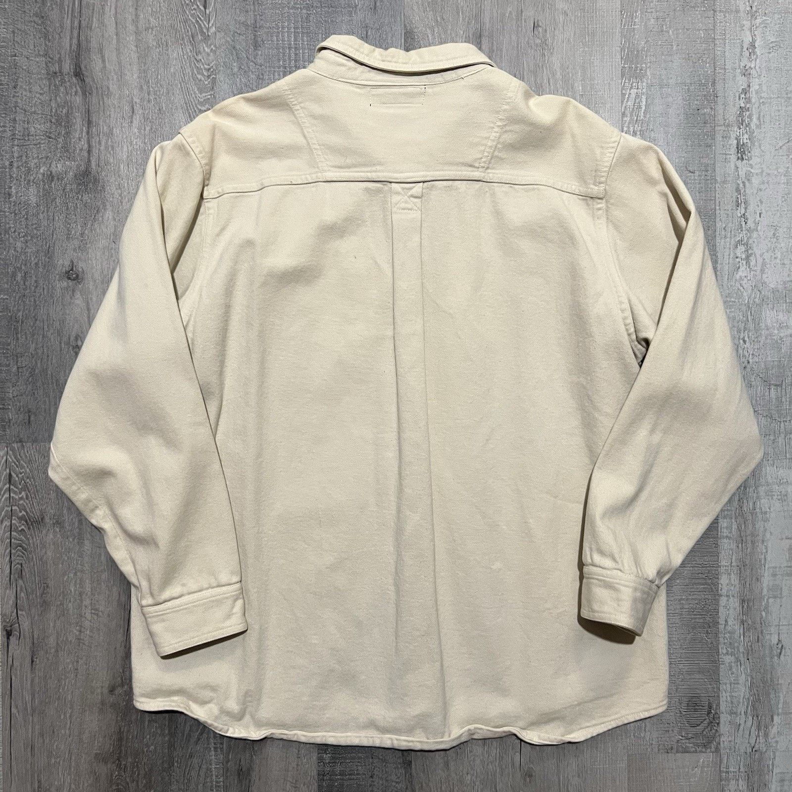 Guess Vintage GUESS Beige Cotton Twill Weave Button Work Shacket Size US XL / EU 56 / 4 - 2 Thumbnail