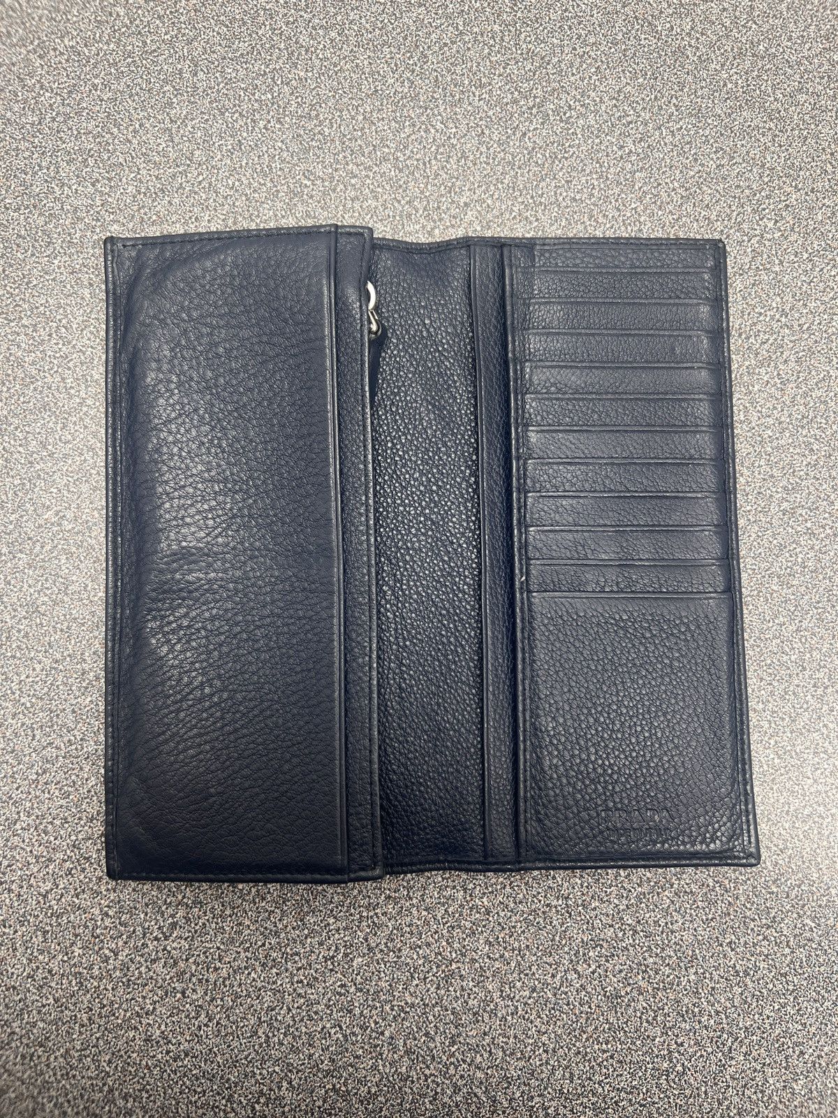 image of Prada Long Wallet in Navy, Women's