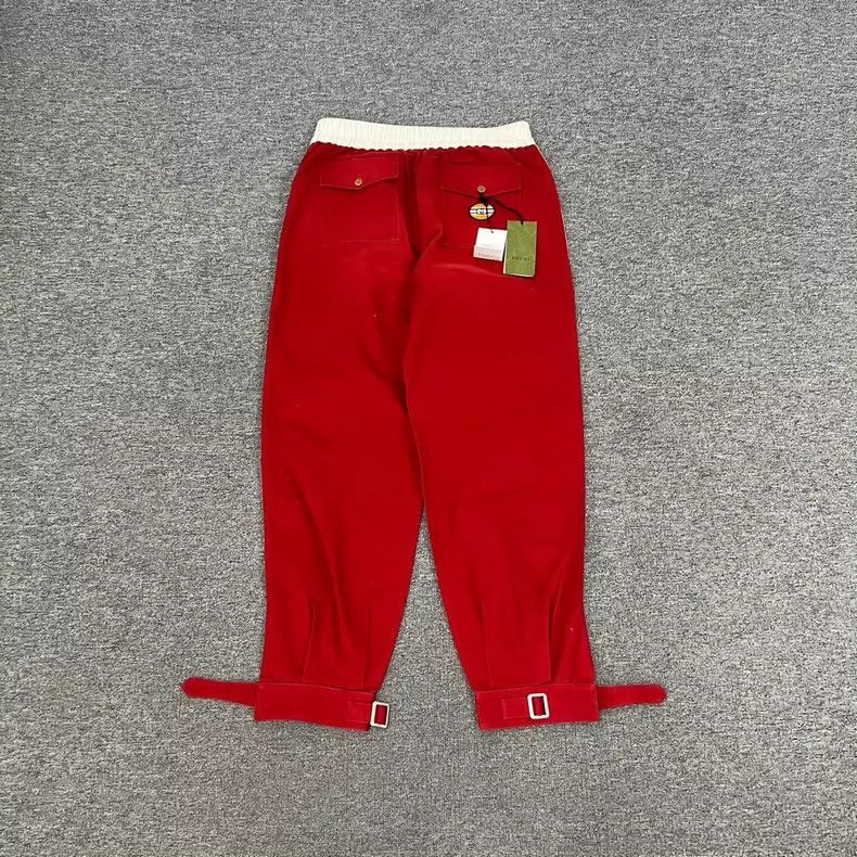 Gucci Gucci Red and White Striped Sports Pants-2506 Size 41" - 2 Thumbnail