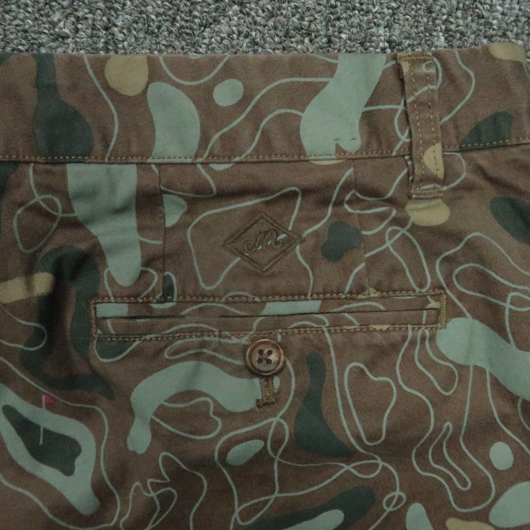 Bonobos Pants Men 33x26 Brown Maide Golf Print Performance Trouser