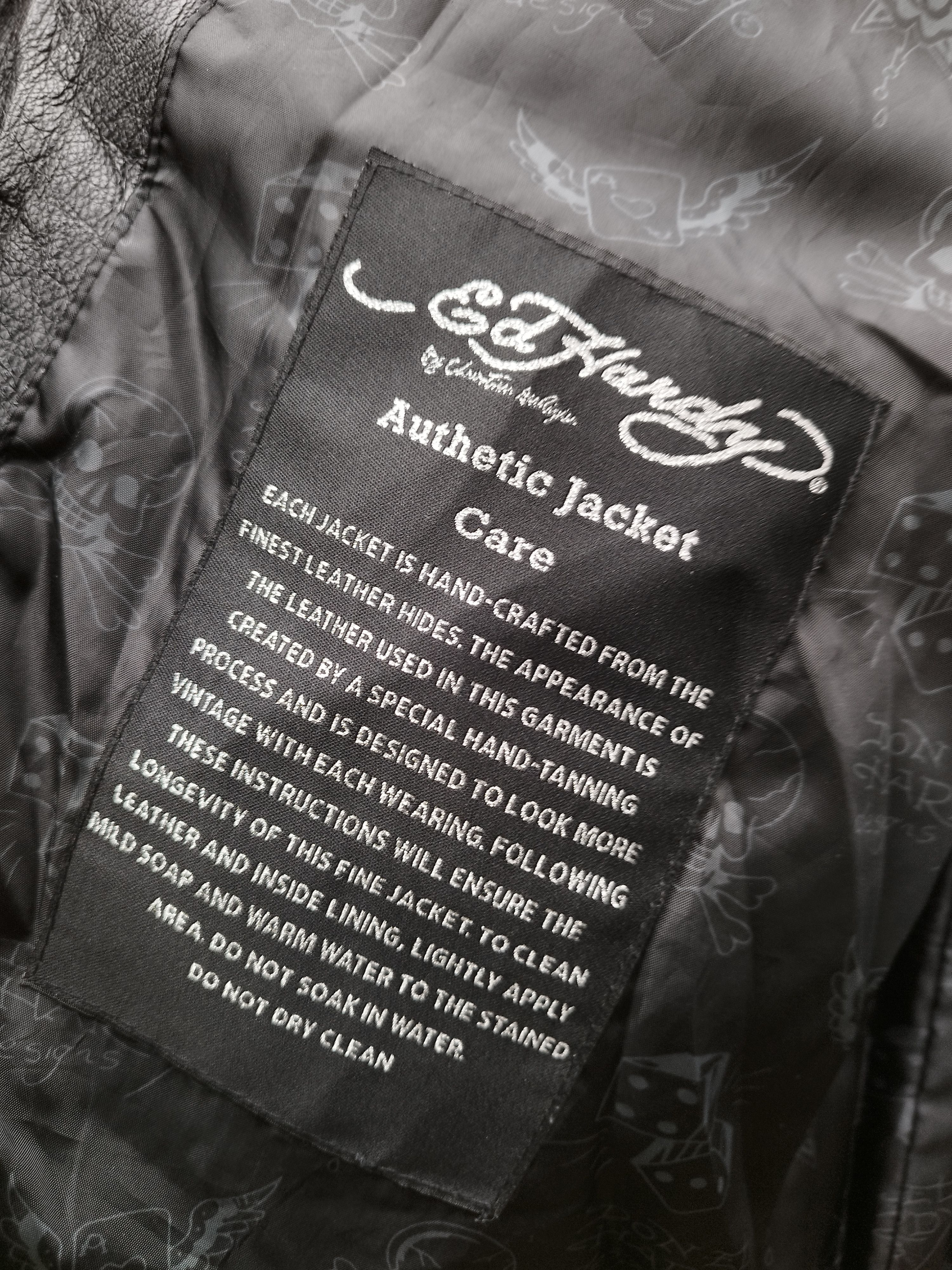 Ed Hardy Vintage Ed Hardy Leather Puffer Jacket Christian Audigier Size US XXL / EU 58 / 5 - 15 Thumbnail