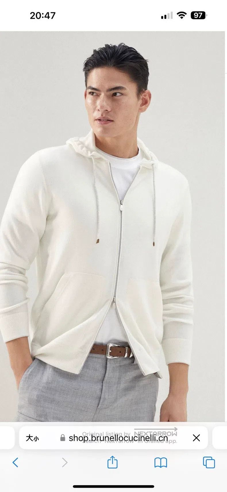 Brunello Cucinelli Brunello Cucinelli Men's Cashmere Hooded Jacket Size US L / EU 52-54 / 3 - 2 Thumbnail