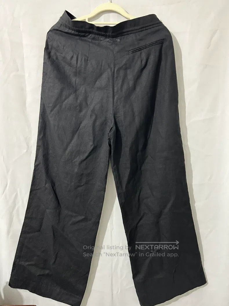 The Row The Row Black linen wide-leg pants Size 37" - 3 Thumbnail