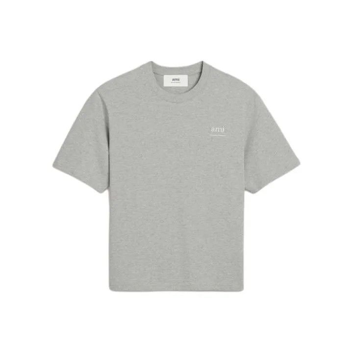 AMI Ami Paris Gray Short Sleeve T-Shirt 0079 Size US XL / EU 56 / 4 - 1 Thumbnail