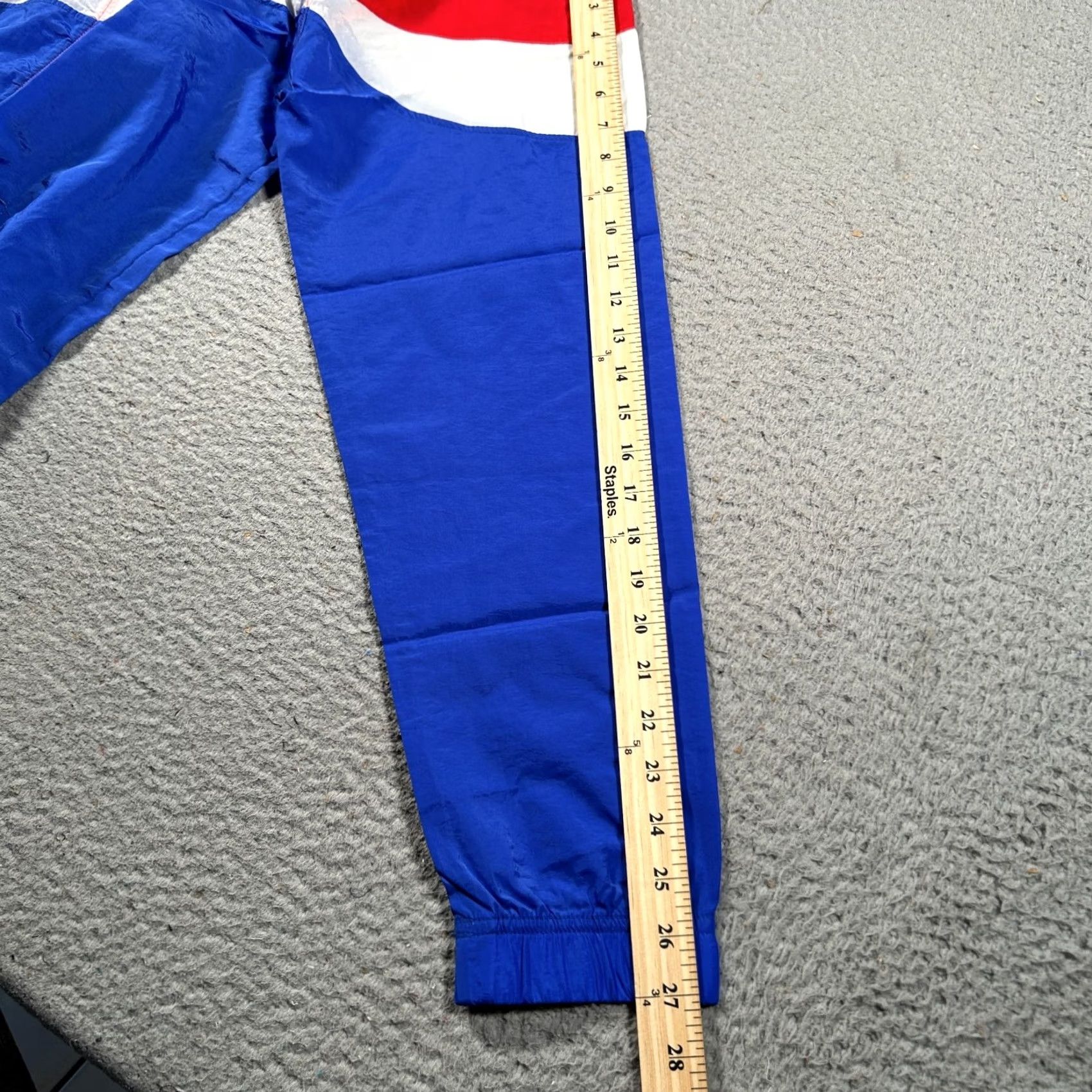 Vintage Barstool Sports Windbreaker Jacket Mens Large Red Blue Nylon Mock Neck Full Zip Size US L / EU 52-54 / 3 - 7 Thumbnail