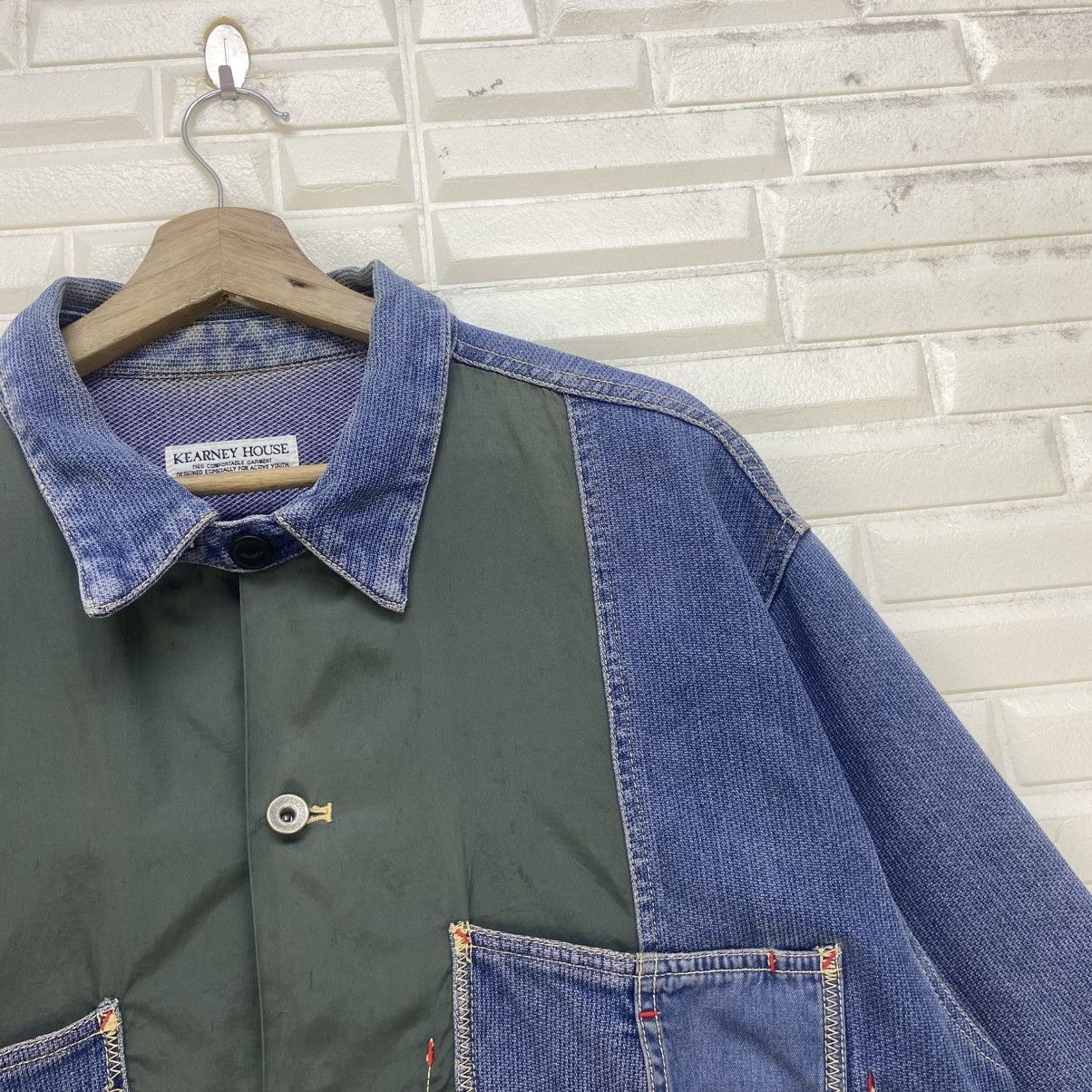 Designer × Japanese Brand × Vintage 🔥 Kearney House Sashiko Boro Indigo Two-tone Jacket Size US M / EU 48-50 / 2 - 14 Thumbnail