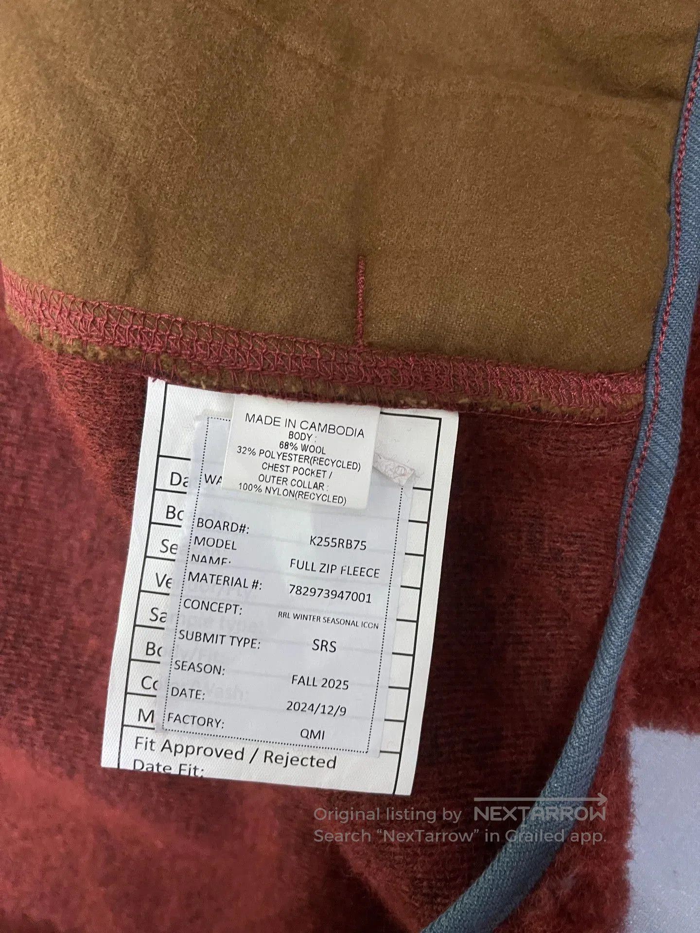 RRL Ralph Lauren RRL Ralph Lauren Red Wool Jacket. Size US M / EU 48-50 / 2 - 7 Thumbnail