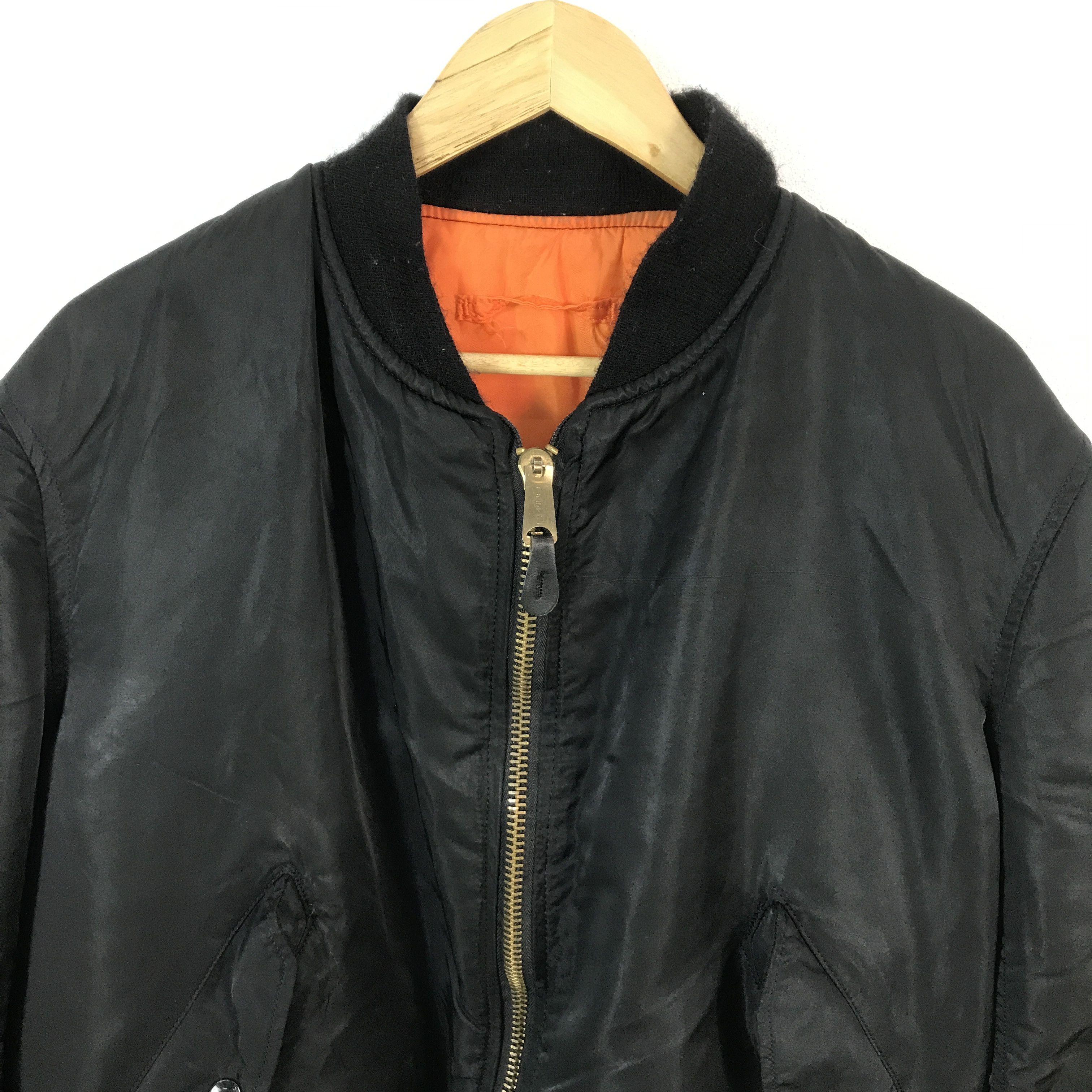 Alpha Industries × Vintage Alpha Industries Bomber jacket flyers man ma1 black jacket Size US XXL / EU 58 / 5 - 3 Thumbnail