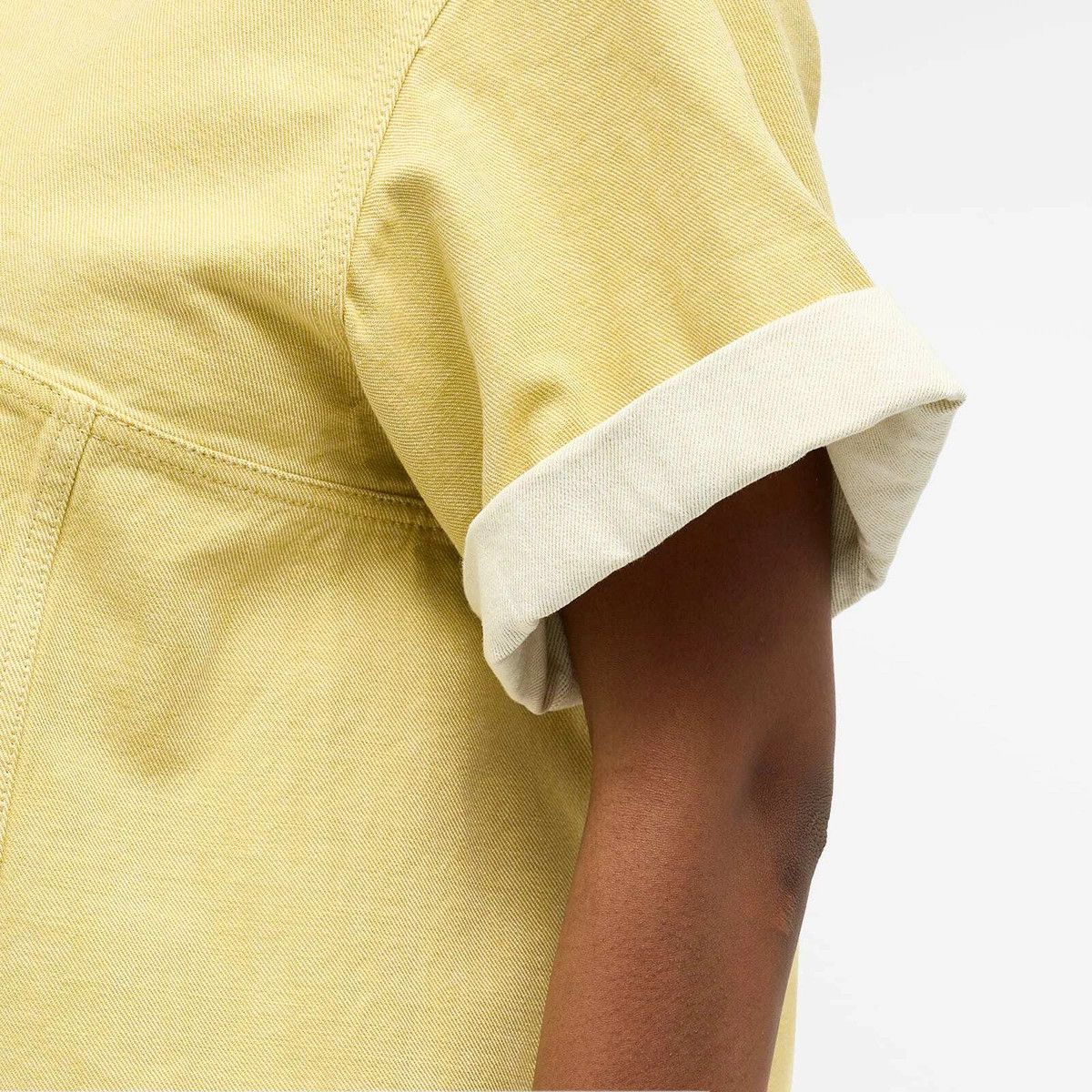 Jil Sander o1y1025 Denim Short Sleeves Shirt in Mustard Size M / US 6-8 / IT 42-44 - 4 Thumbnail
