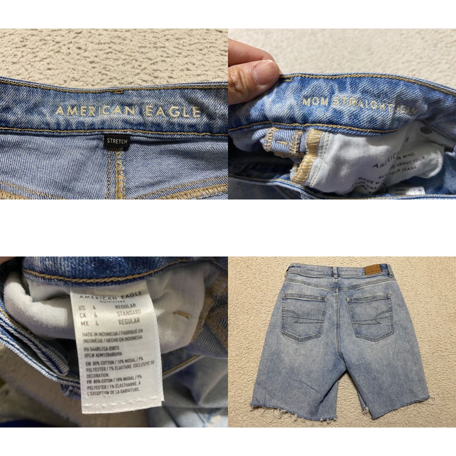 American Eagle Outfitters American Eagle Outfitters Womens Jeans Shorts Blue Denim High Rise Cut-Off 4 Distressed 5-Pocket Size 27" / US 4 / IT 40 - 8 Thumbnail