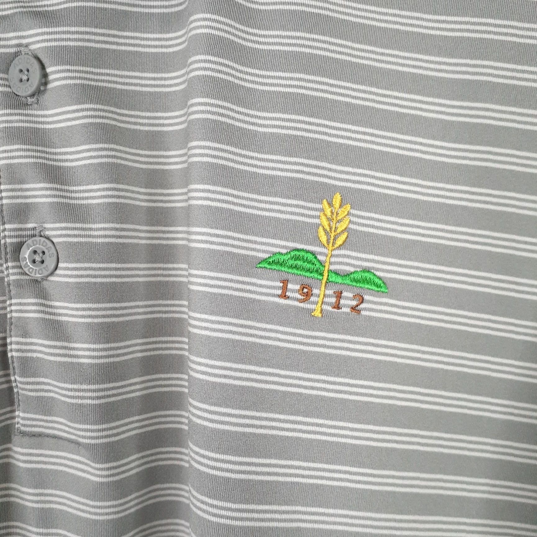 Adidas Adidas Golf Polo Shirt Short Sleeve Mens Medium Striped Gray Size US M / EU 48-50 / 2 - 5 Thumbnail
