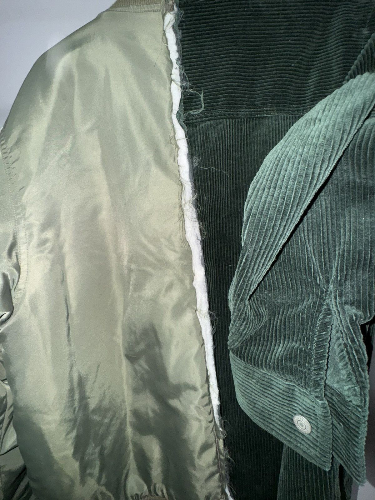 The North Face Custom North Face / Green Corduroy Jacket Size US L / EU 52-54 / 3 - 3 Thumbnail
