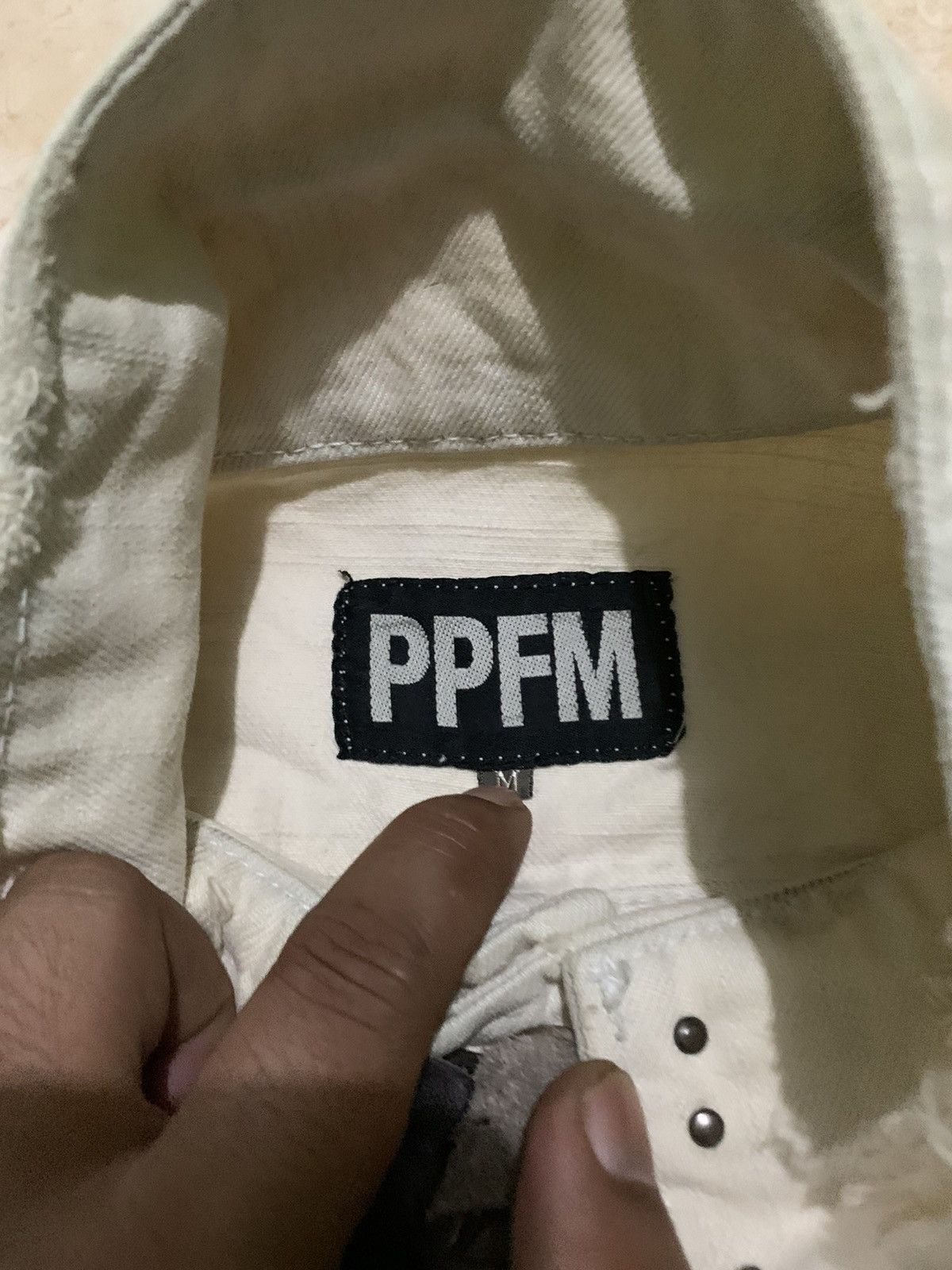 PPFM 2000s PPFM distressed punk japan thumb hole denim jacket Size US M / EU 48-50 / 2 - 9 Thumbnail