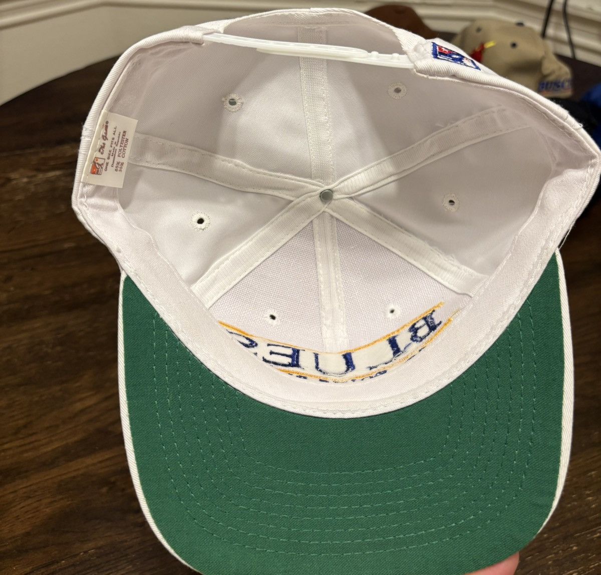 Vintage St Louis Blues Vintage 90’s ‘The Game’ Bar Script Logo Hat Size ONE SIZE - 4 Thumbnail