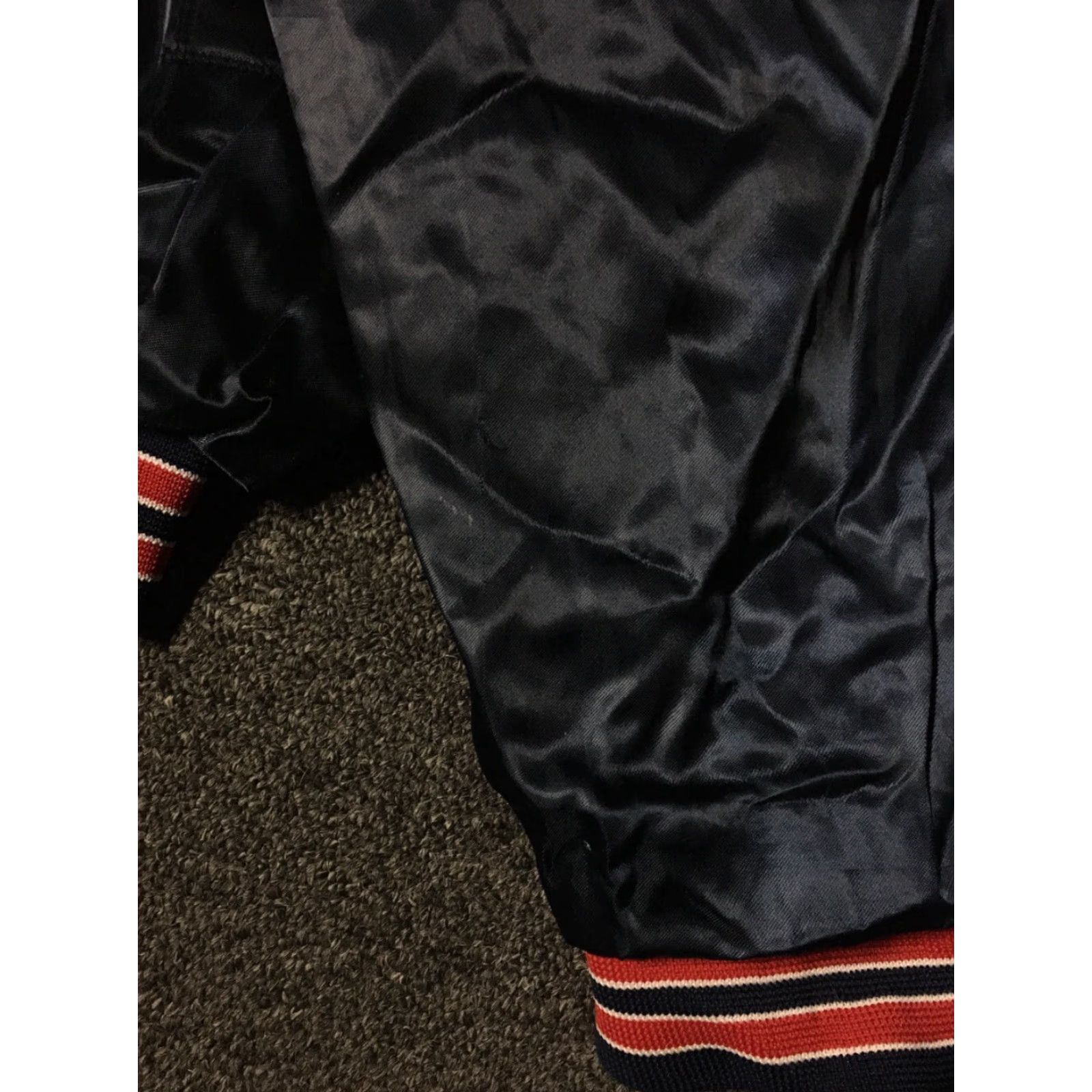 Vintage VINTAGE San Marcos Stars Satin Jacket L USA School Sports 80s 90s Hartwell Blue Mens Jacket Size US L / EU 52-54 / 3 - 6 Thumbnail