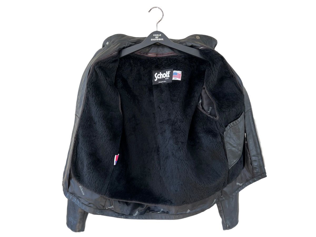 Schott Vintage Schott N.Y.C. Lined Black Leather Cafe Racer Jacket Size US M / EU 48-50 / 2 - 15 Thumbnail
