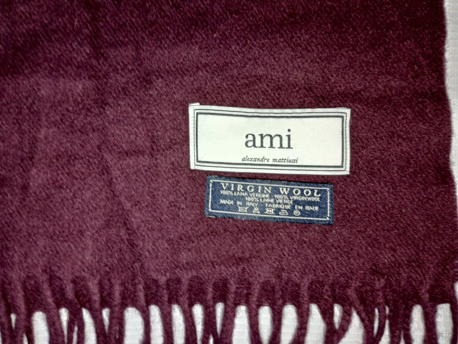 AMI AMI by Alexandre Mattiussi Oversized XXL Red Purple Scarf Size ONE SIZE - 8 Thumbnail