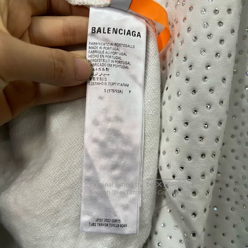 Balenciaga Balenciaga Printed Diamond Zip-Up Hoodie Size US S / EU 44-46 / 1 - 5 Thumbnail