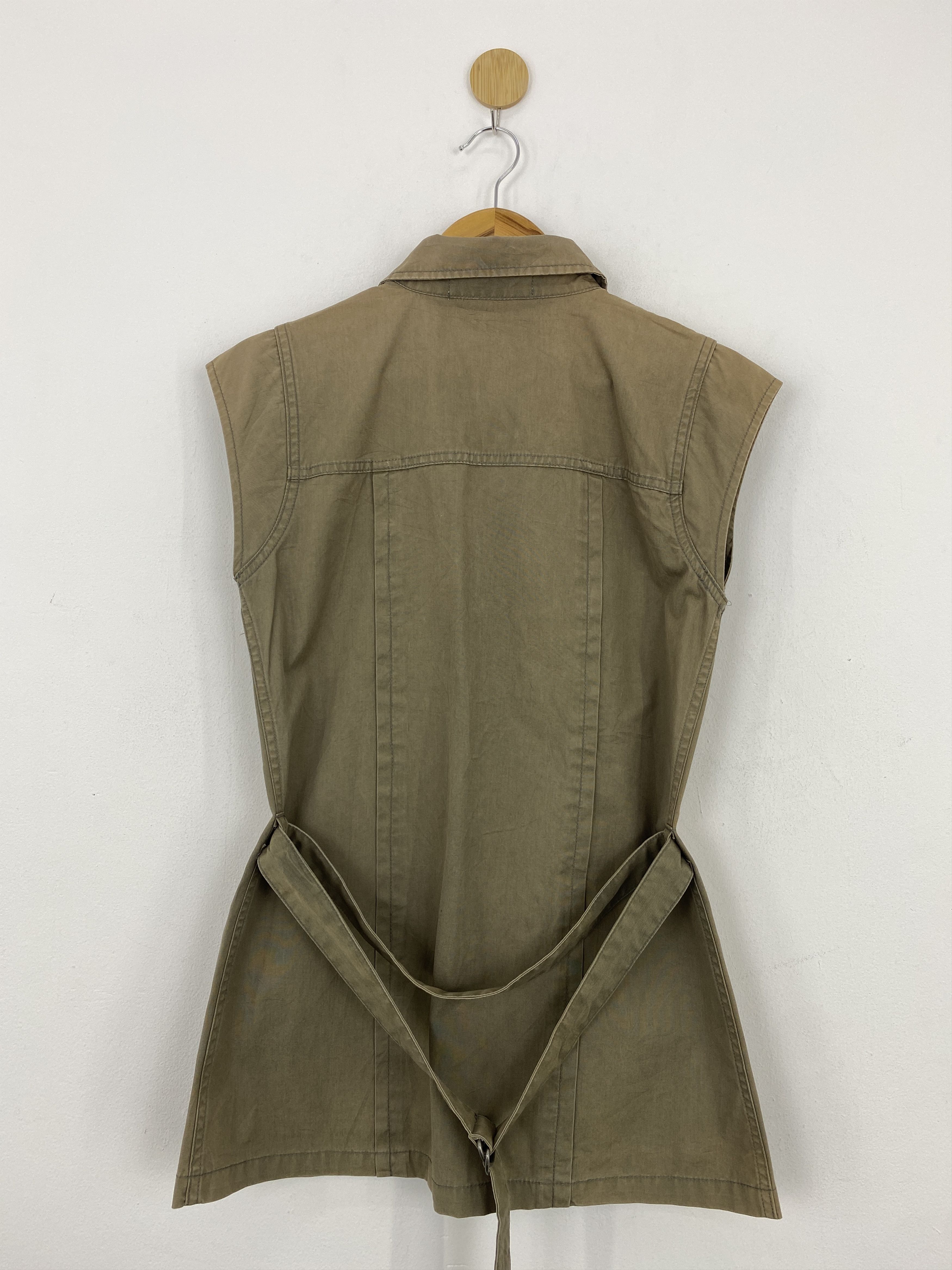 Japanese Brand Vintage Military Style Multi Pocket Denim Women Vest J1838 Size M / US 6-8 / IT 42-44 - 3 Thumbnail