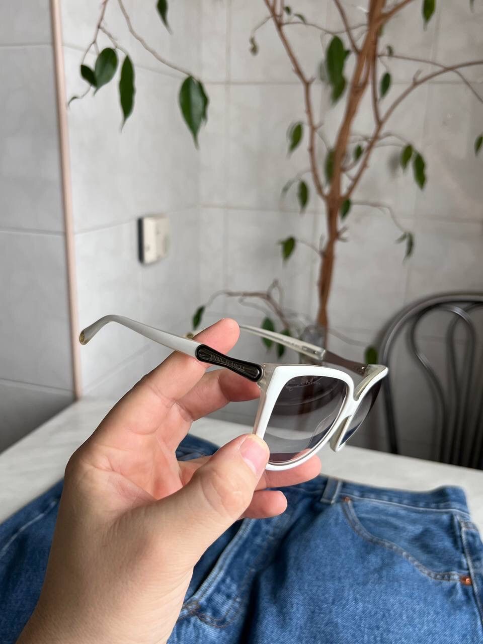 Designer × Vintage Enni Marco White Sunglasses Vintage Eyewear's Made in Italy Size ONE SIZE - 11 Thumbnail