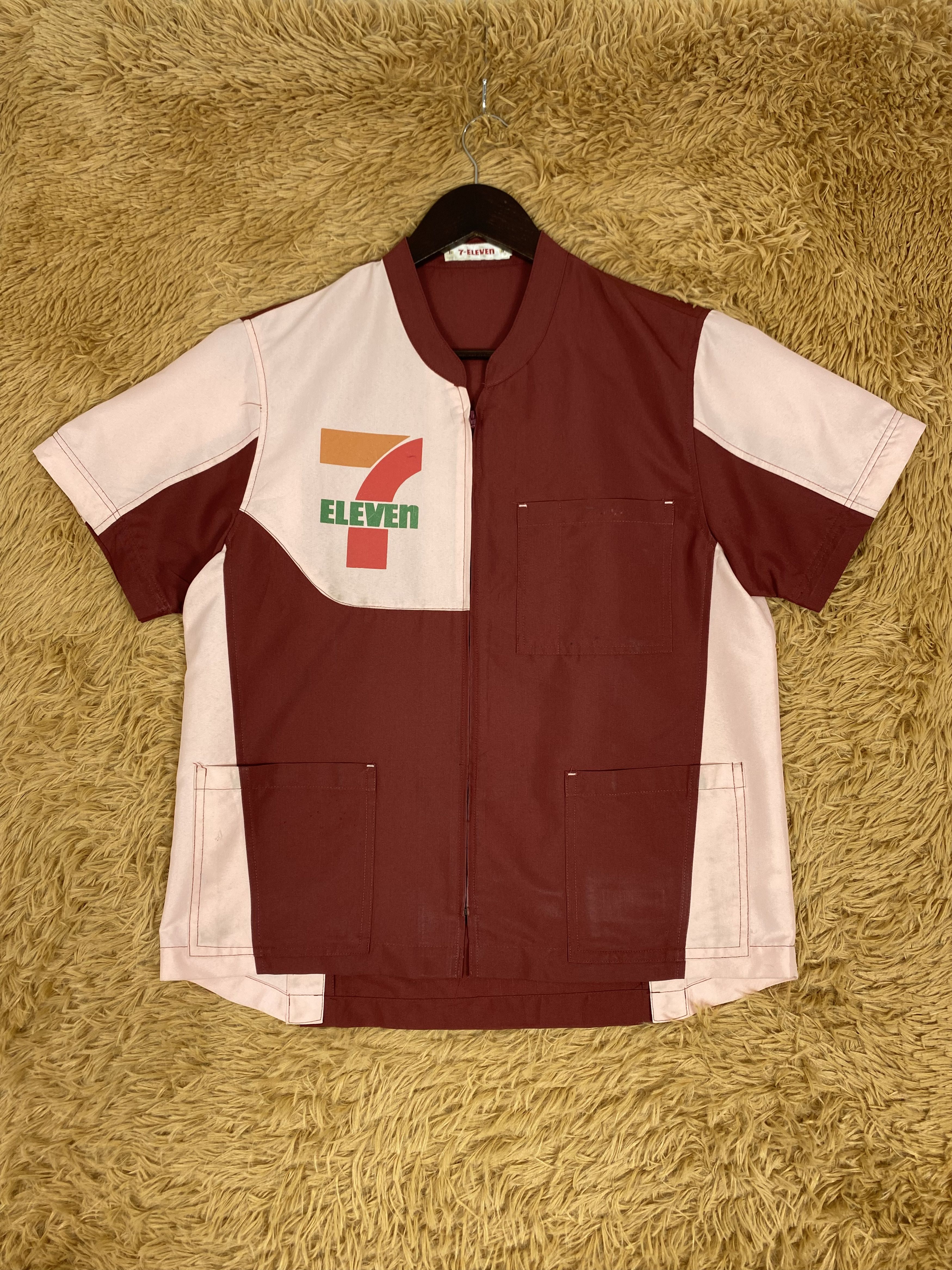 Vintage Vintage & 7 Eleven Zip Up Short Sleeve Shirts PS0185 Size US S / EU 44-46 / 1 - 1 Thumbnail