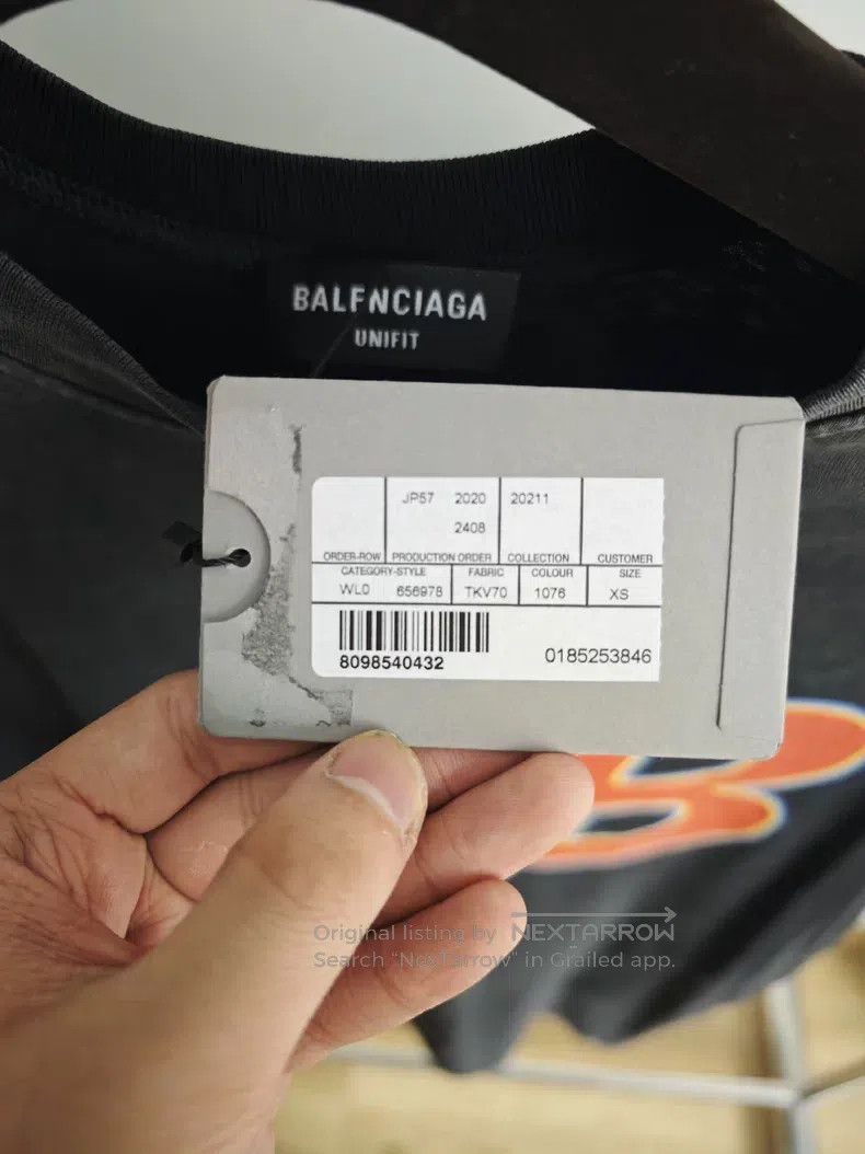 Balenciaga Balenciaga Flame distressed short-sleeved shirt Size US XS / EU 42 / 0 - 5 Thumbnail