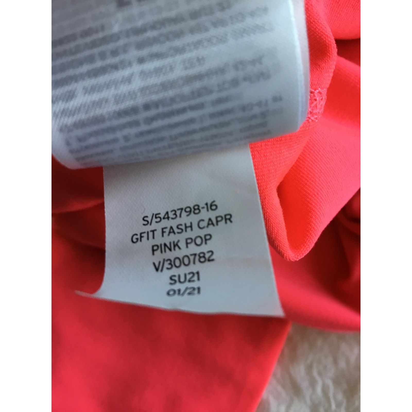 Gap GapFit Bright Neon Pink Compression Capris Size 26" / US 2 / IT 38 - 12 Thumbnail