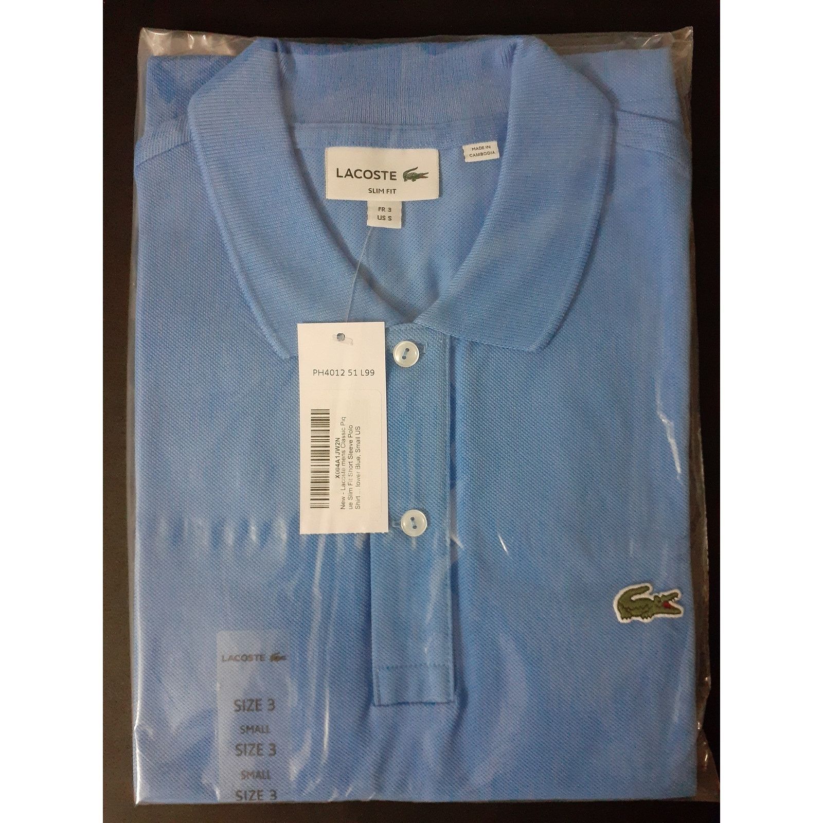 Lacoste Lacoste Men's Short Sleeve Classic Pique Polo Shirt Blue S Size US S / EU 44-46 / 1 - 2 Thumbnail