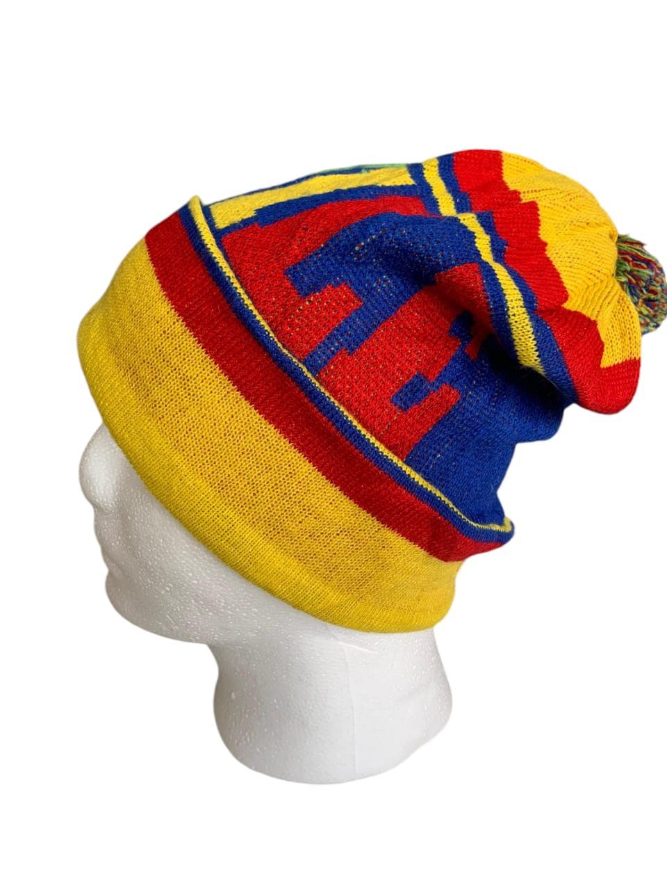 Japanese Brand × Kapital × Vintage Streetwear Style Multicolour Smile Beanie Hats Size ONE SIZE - 1 Thumbnail