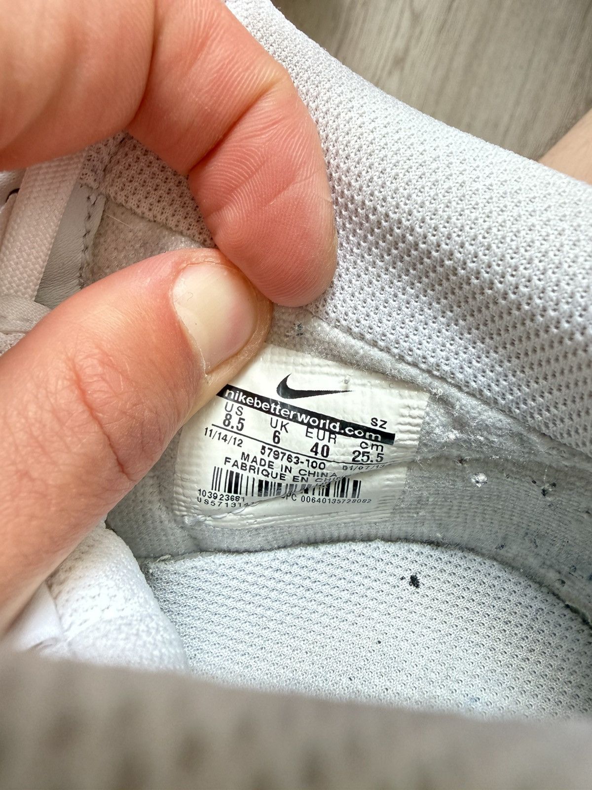 Nike RARE🔥 Nike Dunk Sky Hi Mesh White Leather Sz Sneaker Wedge Size US 8.5 / IT 38.5 - 8 Thumbnail