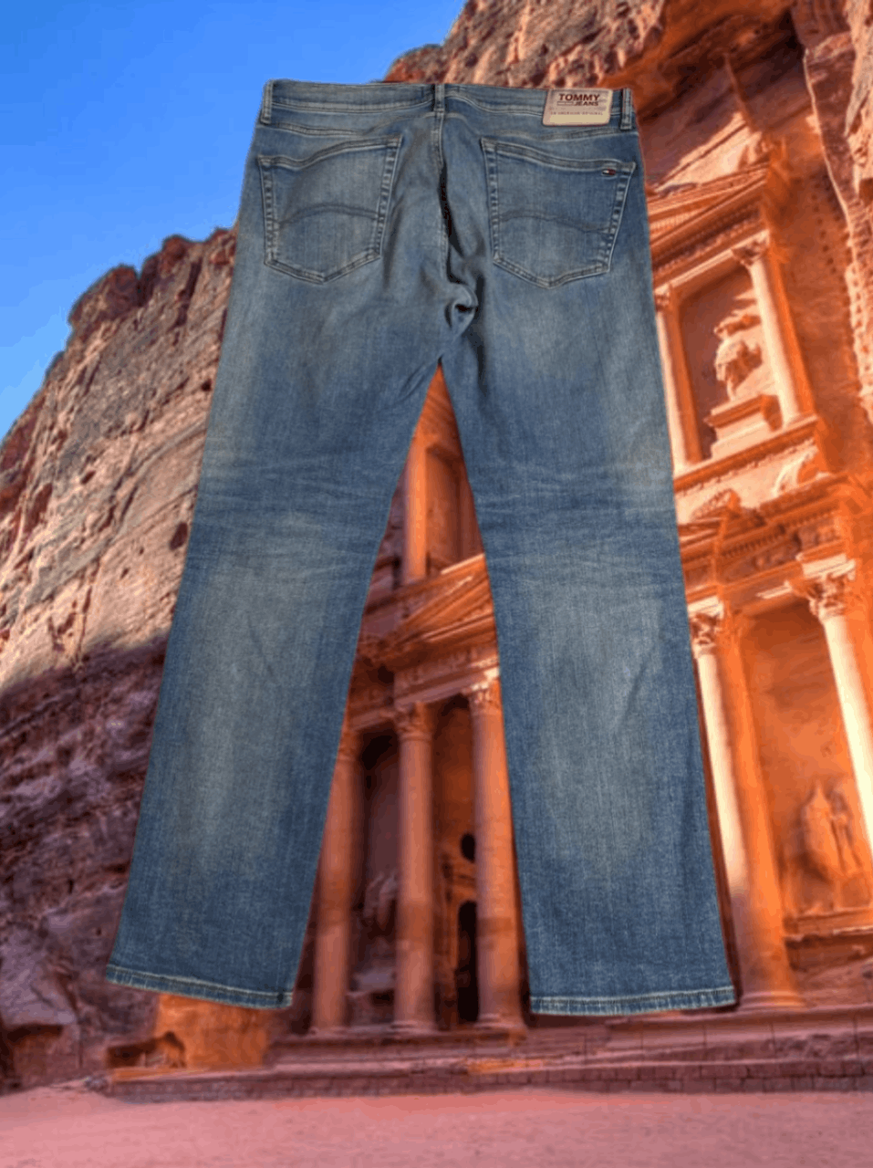 Tommy Hilfiger × Vintage Crazy Y2K Baggy Tommy Hilfiger Carpenter Jeans Grunge Skater Size US 33 - 1 Thumbnail
