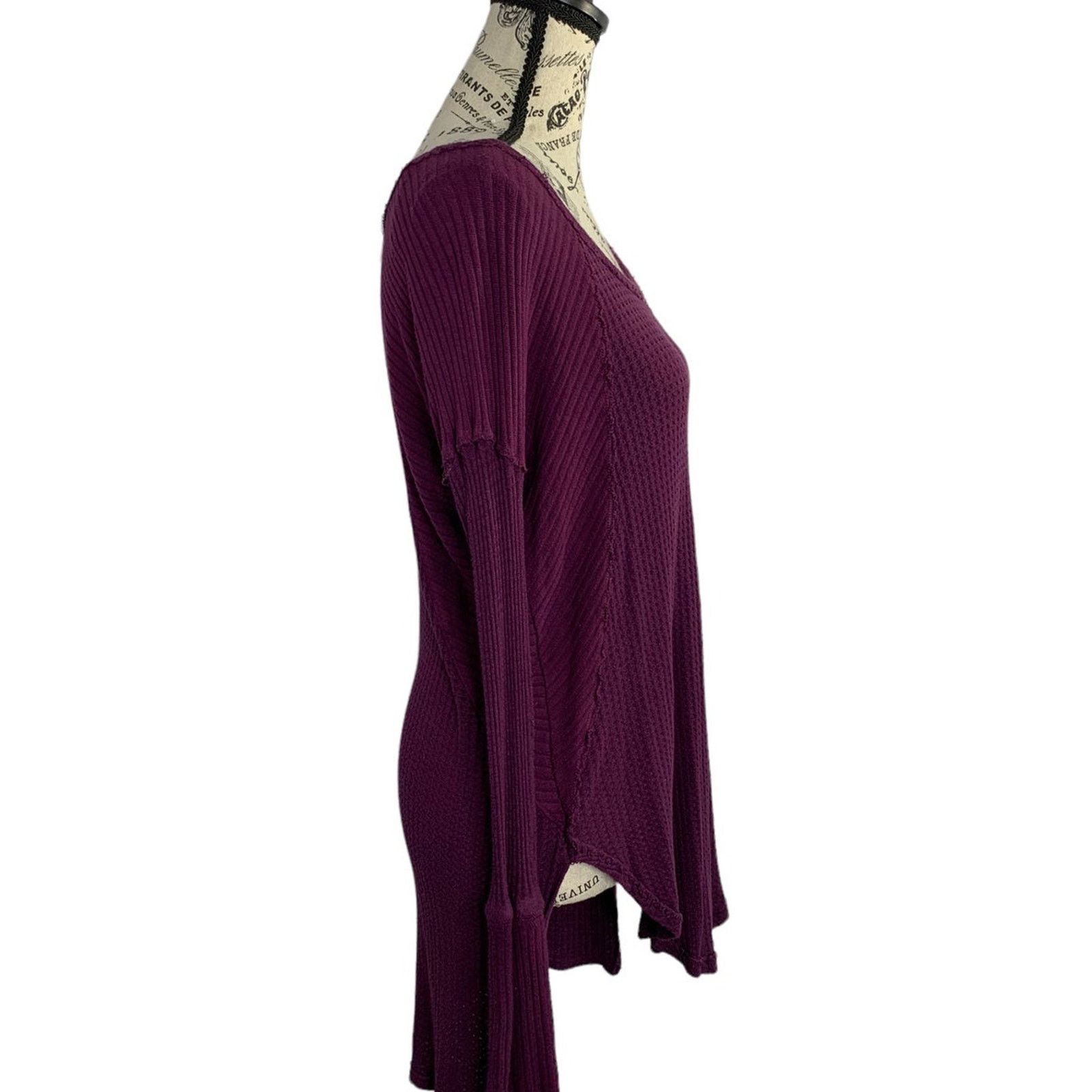 Free People Free People Women’s Small Top Thermal Purple Long Sleeves Size S / US 4 / IT 40 - 7 Thumbnail