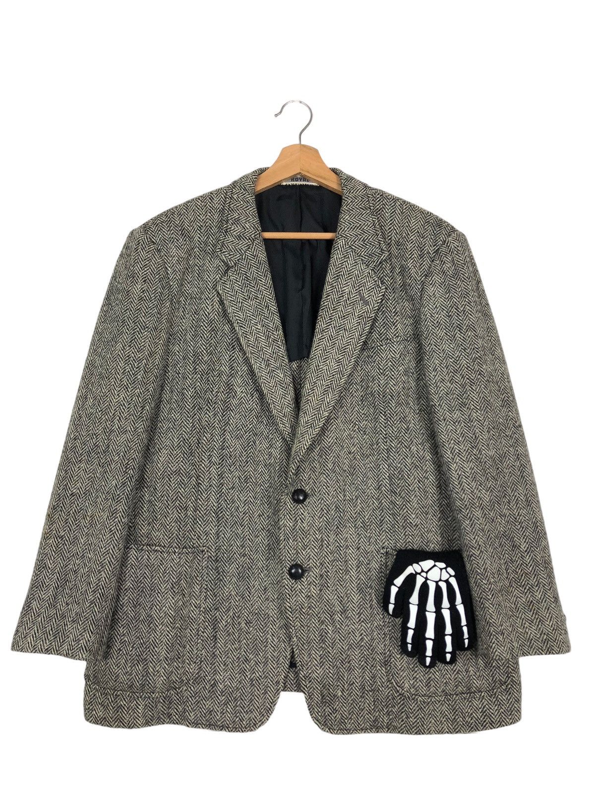 Harris Tweed 🔥Vintage Harris Tweed Wool Double Breast Jacket Herringbone Size US M / EU 48-50 / 2 - 1 Thumbnail