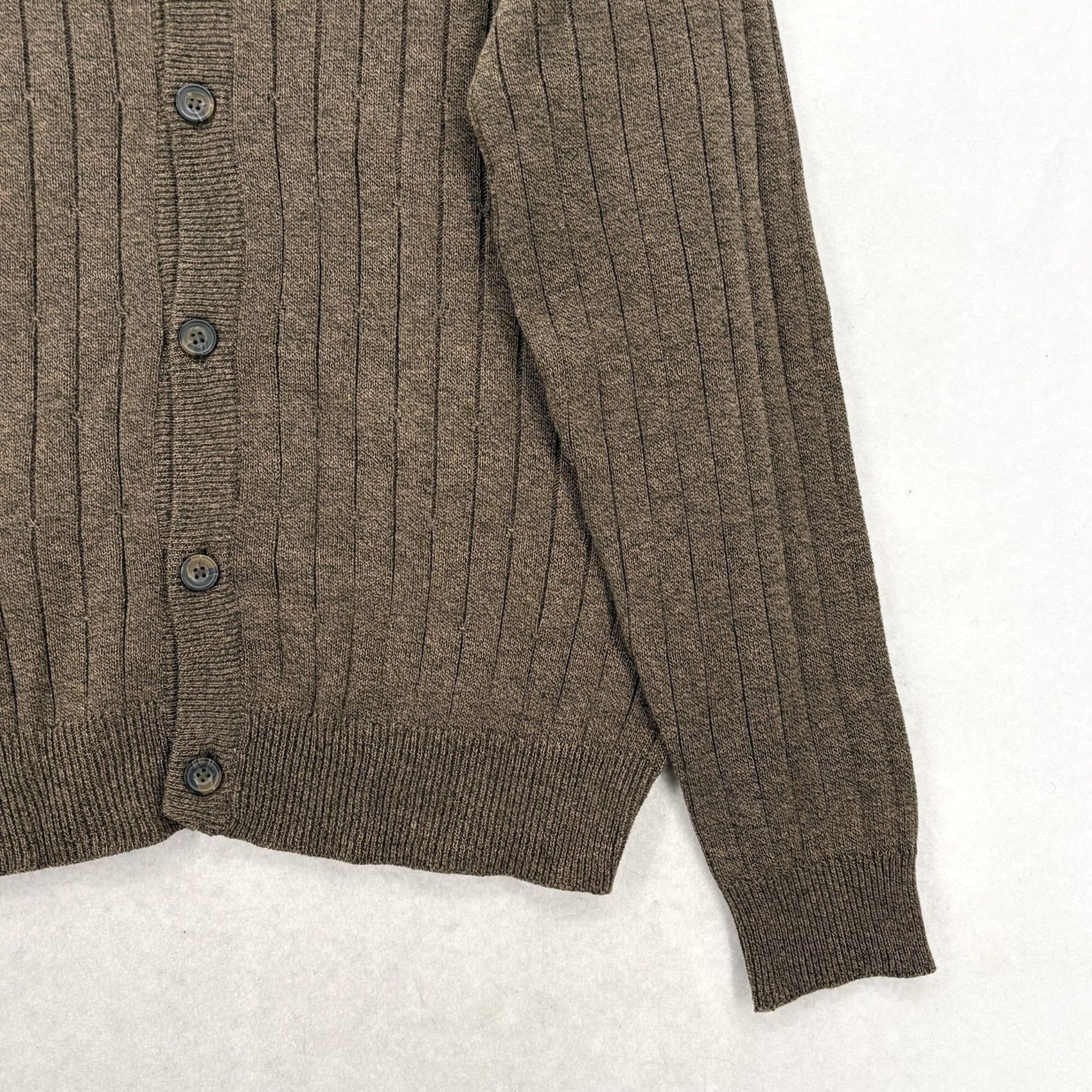 Croft & Barrow Croft & Barrow Cardigan Sweater Mens M Brown Cotton Acrylic Knit NWT Ribbed V-Neck Long Sleeve Button Solid Winter Casual Mens Size US M / EU 48-50 / 2 - 3 Thumbnail