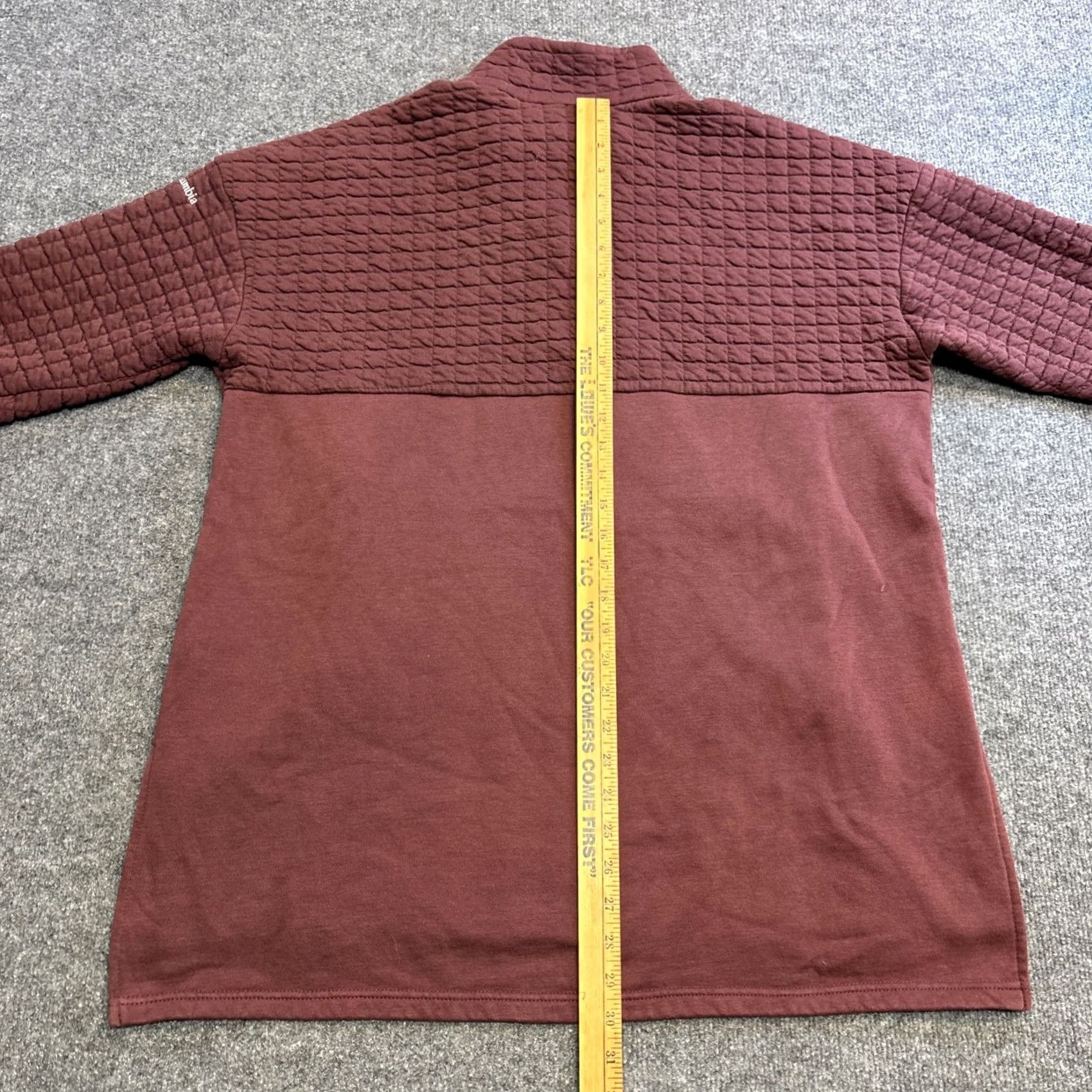 Vintage Columbia Quarter Zip Long Sleeve Quilted Sweater Women’s XL Wine Burgundy Size XL / US 12-14 / IT 48-50 - 5 Thumbnail