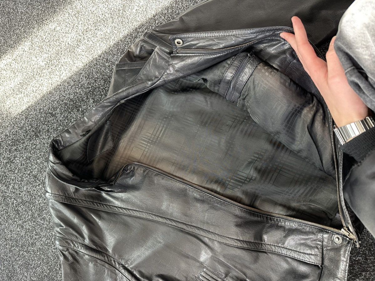 Vintage 🚨Vintage 90s Leather Biker Jacket-West Style Maison Margiela Size US L / EU 52-54 / 3 - 7 Thumbnail