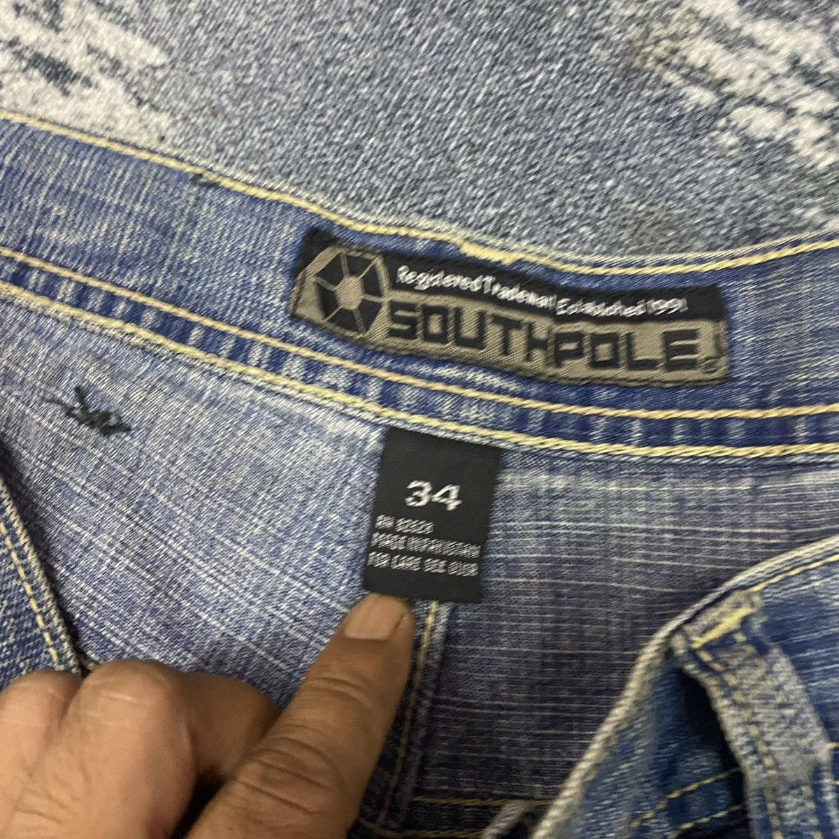 Southpole Vintage Y2K Southpole Baggy Denim Jeans Size US 34 / EU 50 - 13 Thumbnail