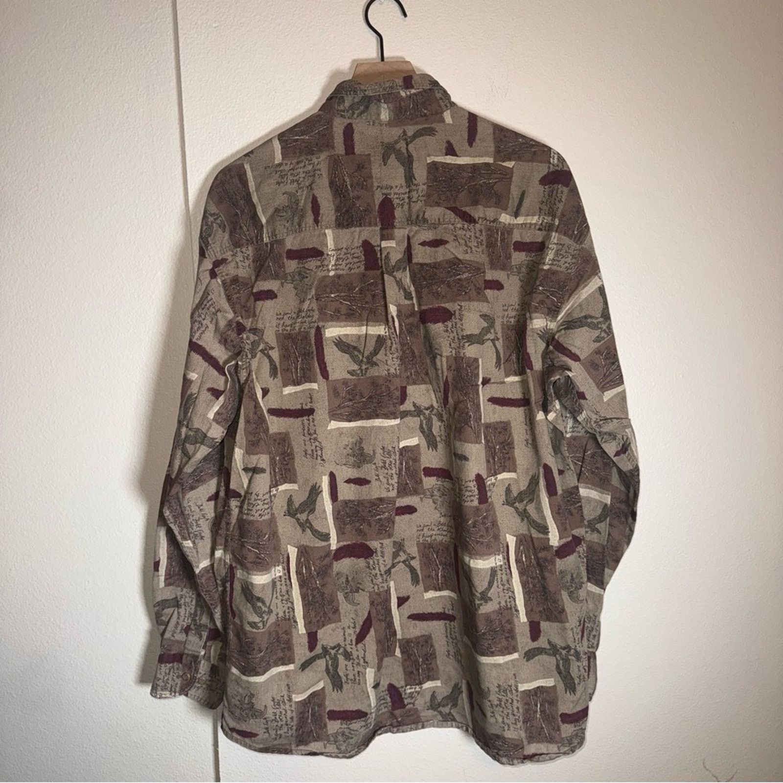 Woolrich Woolen Mills WOOLRICH eagle print gorpcore cotton button up shirt XL Size US XL / EU 56 / 4 - 3 Thumbnail