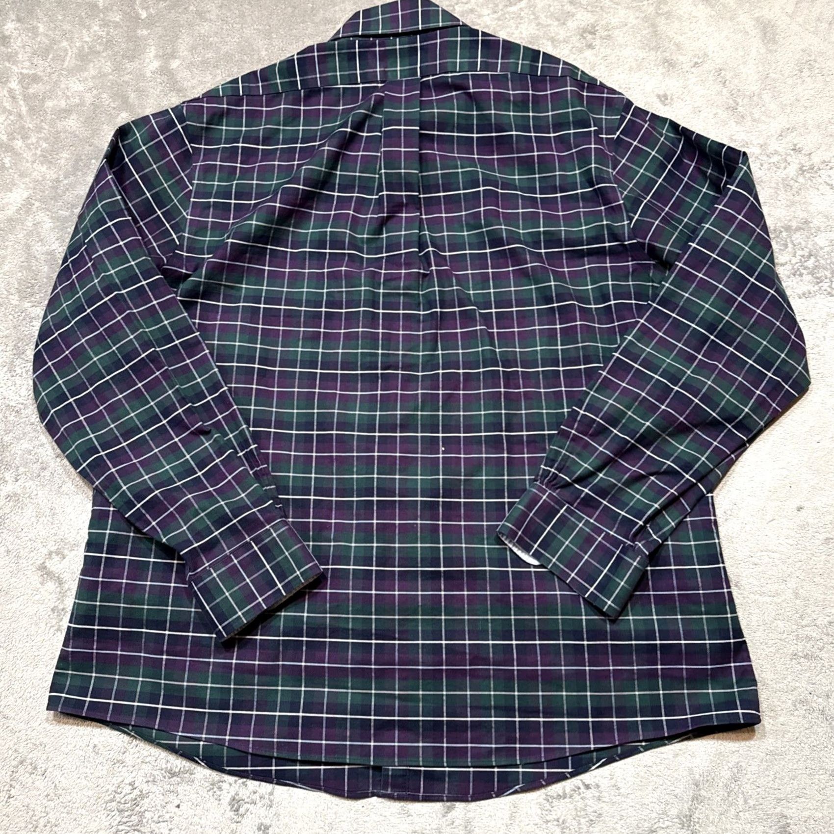 Brooks Brothers Brooks Brothers Shirt Men XL Green Purple Regent Button-Down Logo Plaid Shirt Size US XL / EU 56 / 4 - 6 Thumbnail