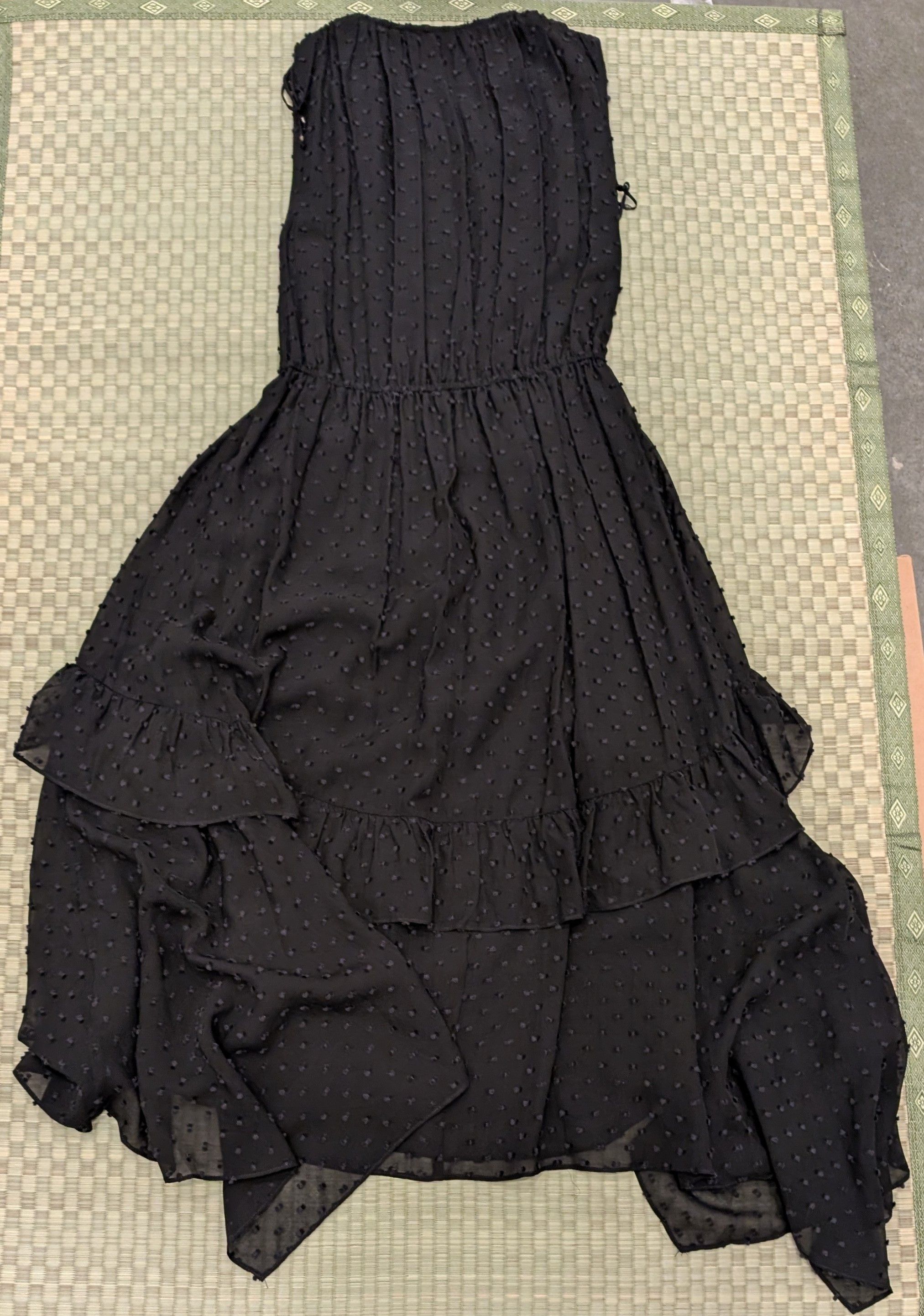 Ulla Johnson Ulla Johnson Auriele Silk Dot Handkerchief Dress in Noir Size M / US 6-8 / IT 42-44 - 2 Thumbnail